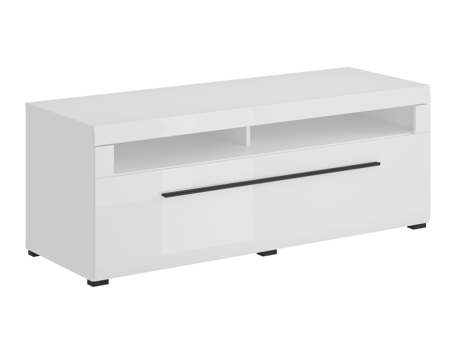 Móvel de TV Ophsalu 103 (Branco + Branco brilhante)