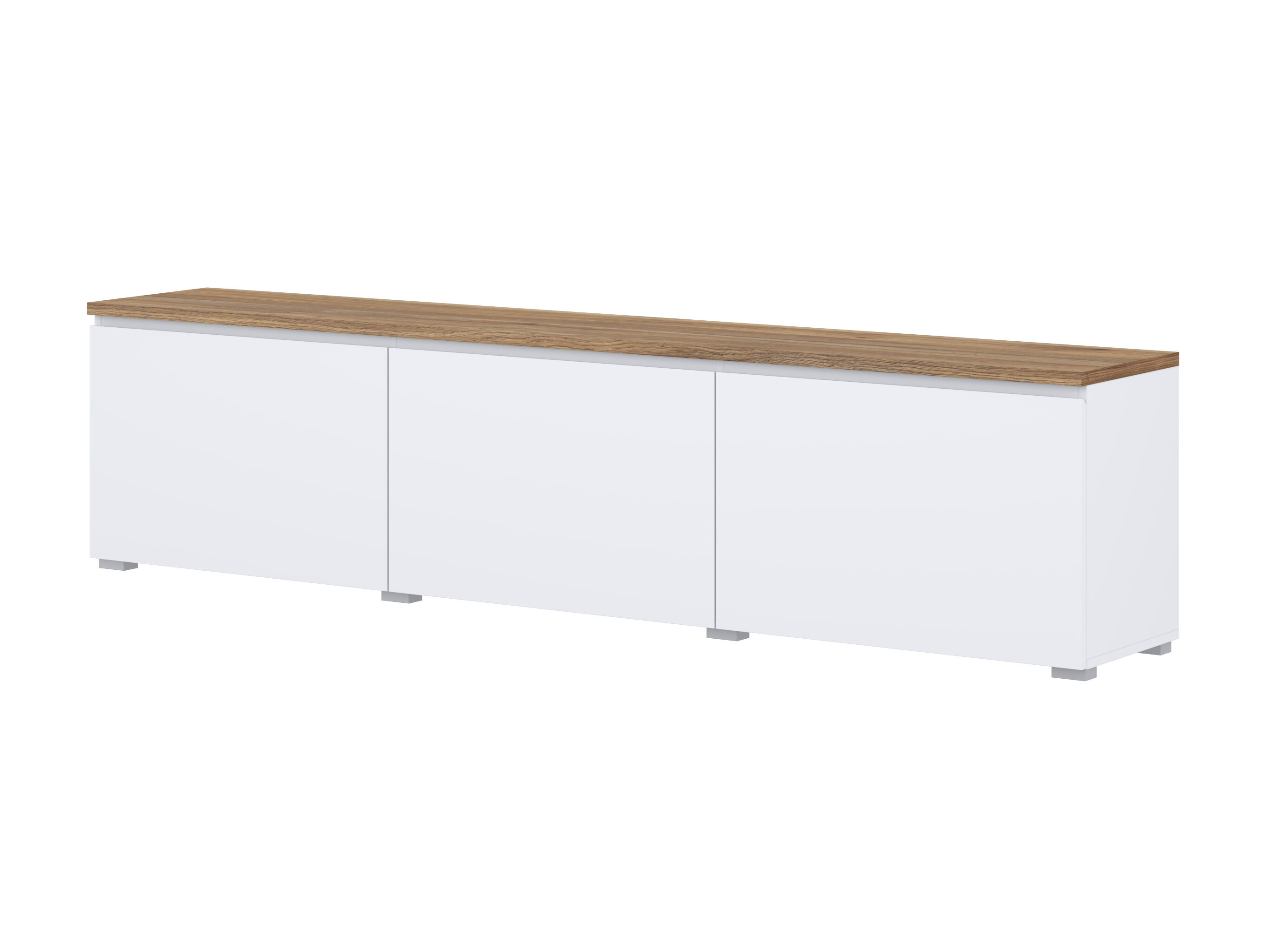 Móvel de TV Baletu 113 (Branco + Carvalho)