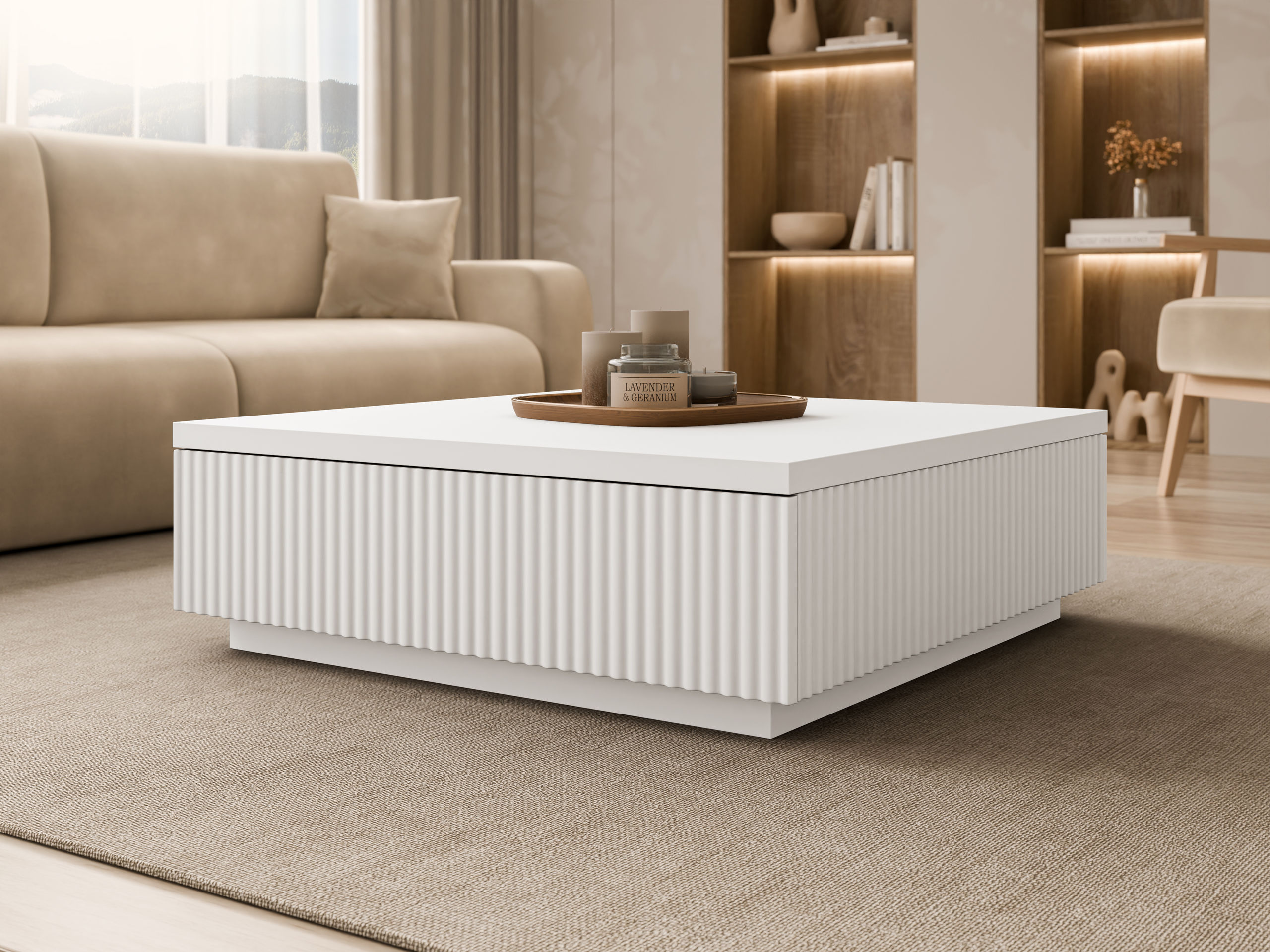 Mesa de centro Comfivo Ulmal (Branco)