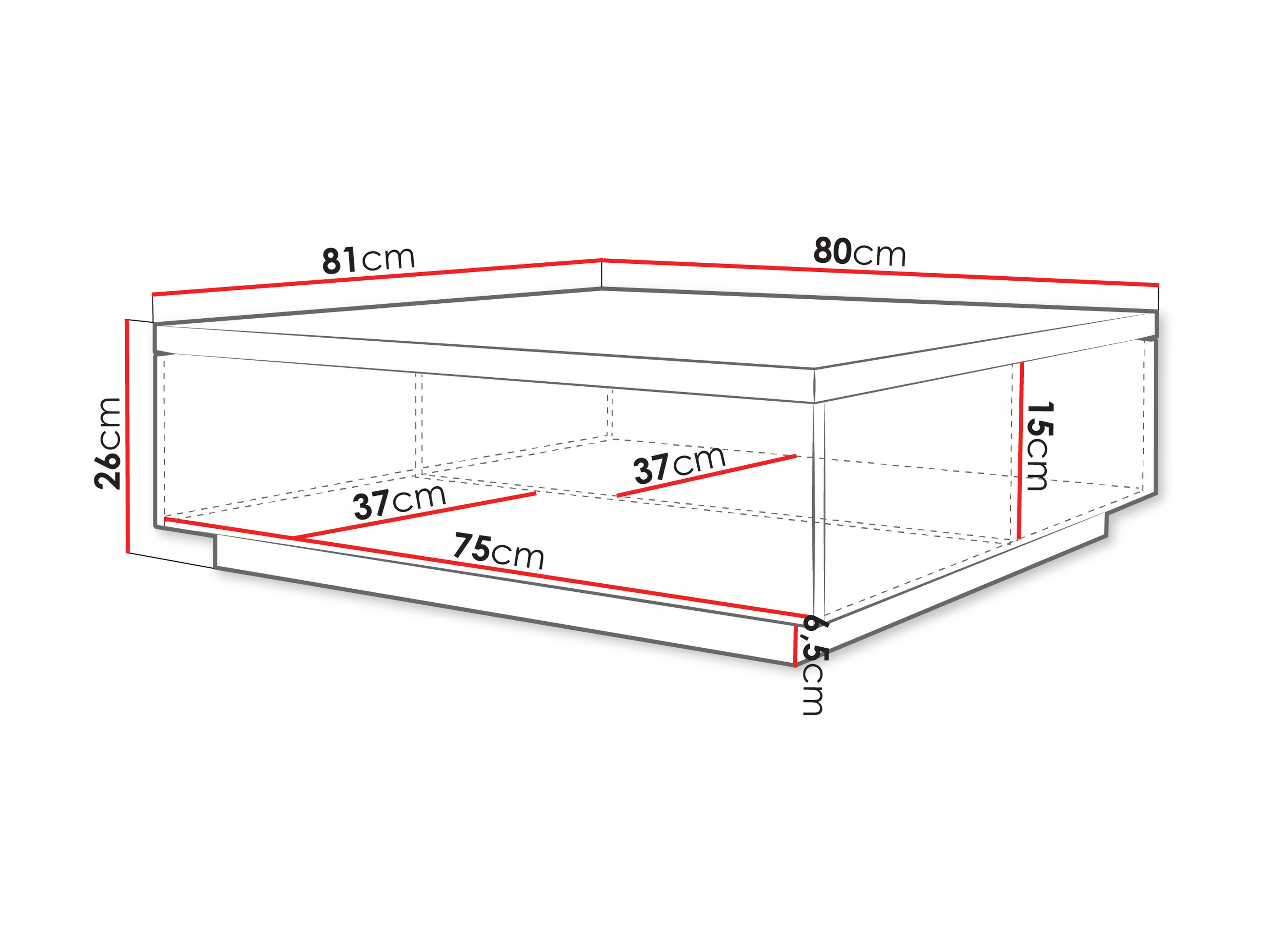 Mesa de centro Comfivo Ulmal (Nogueira)