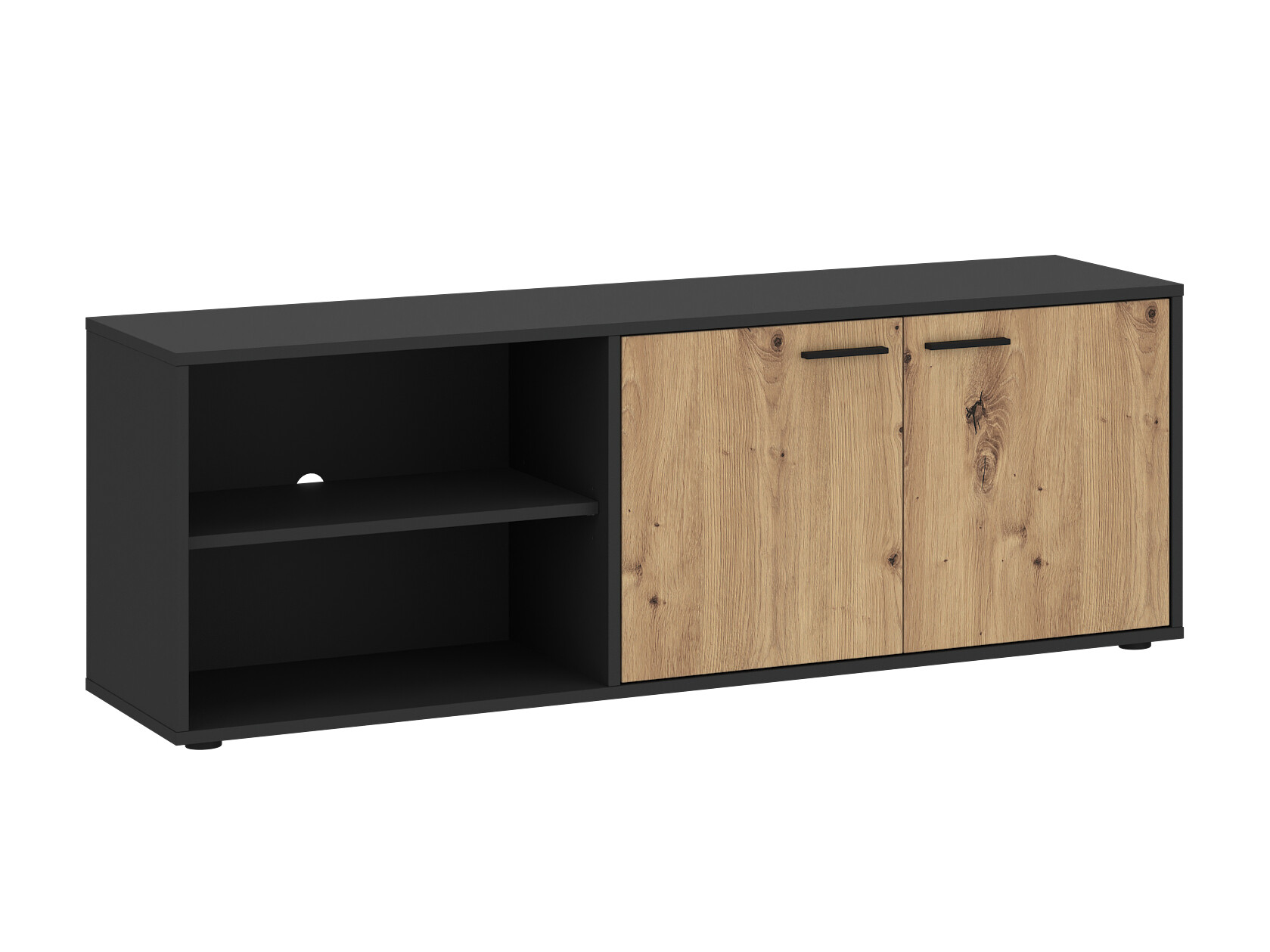 Móvel de TV Ontario 245 (Antracite + Carvalho Artisan)