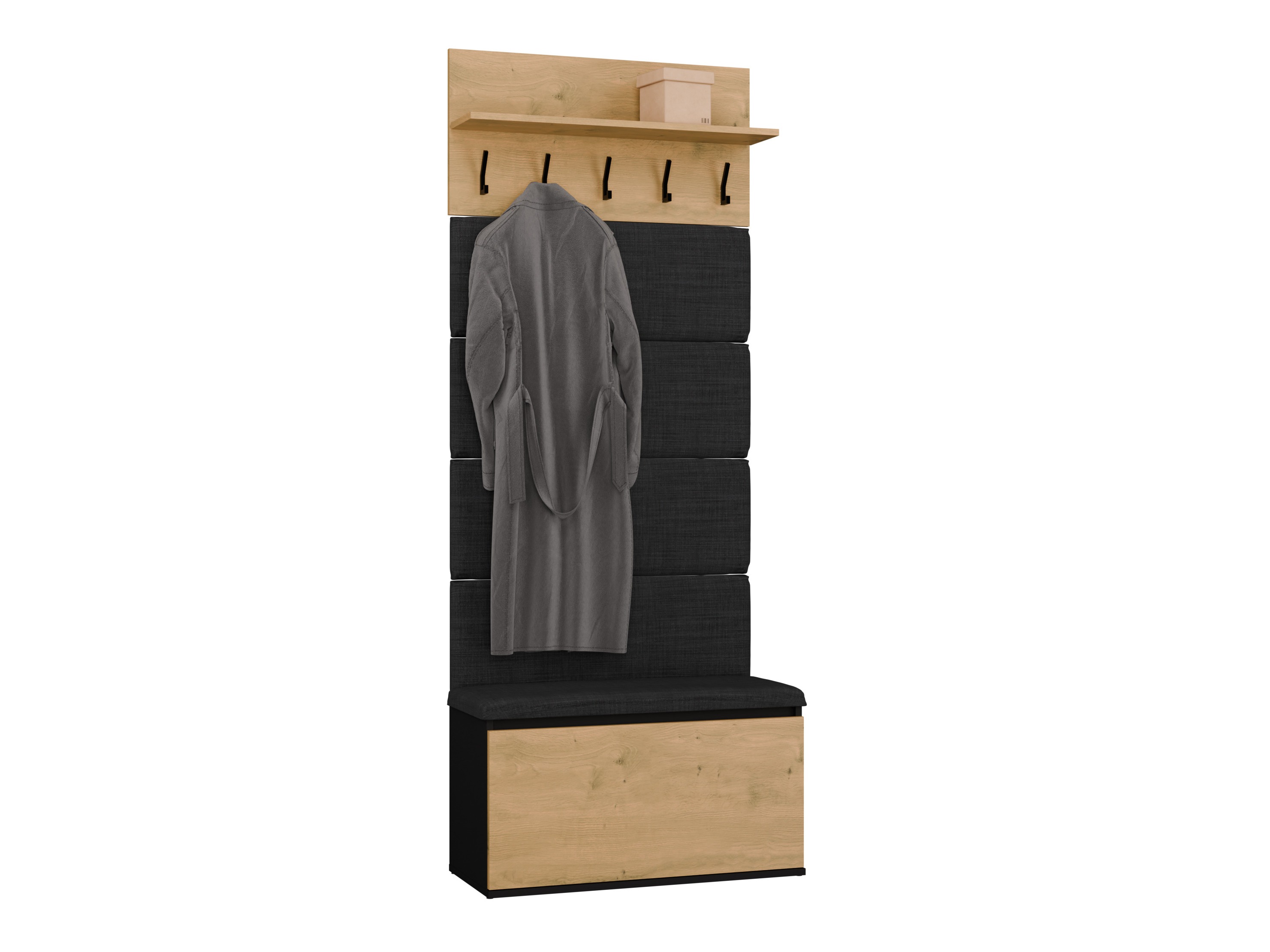 Conjunto para corredor Mandeville 404 (Carvalho Artisan + Preto)