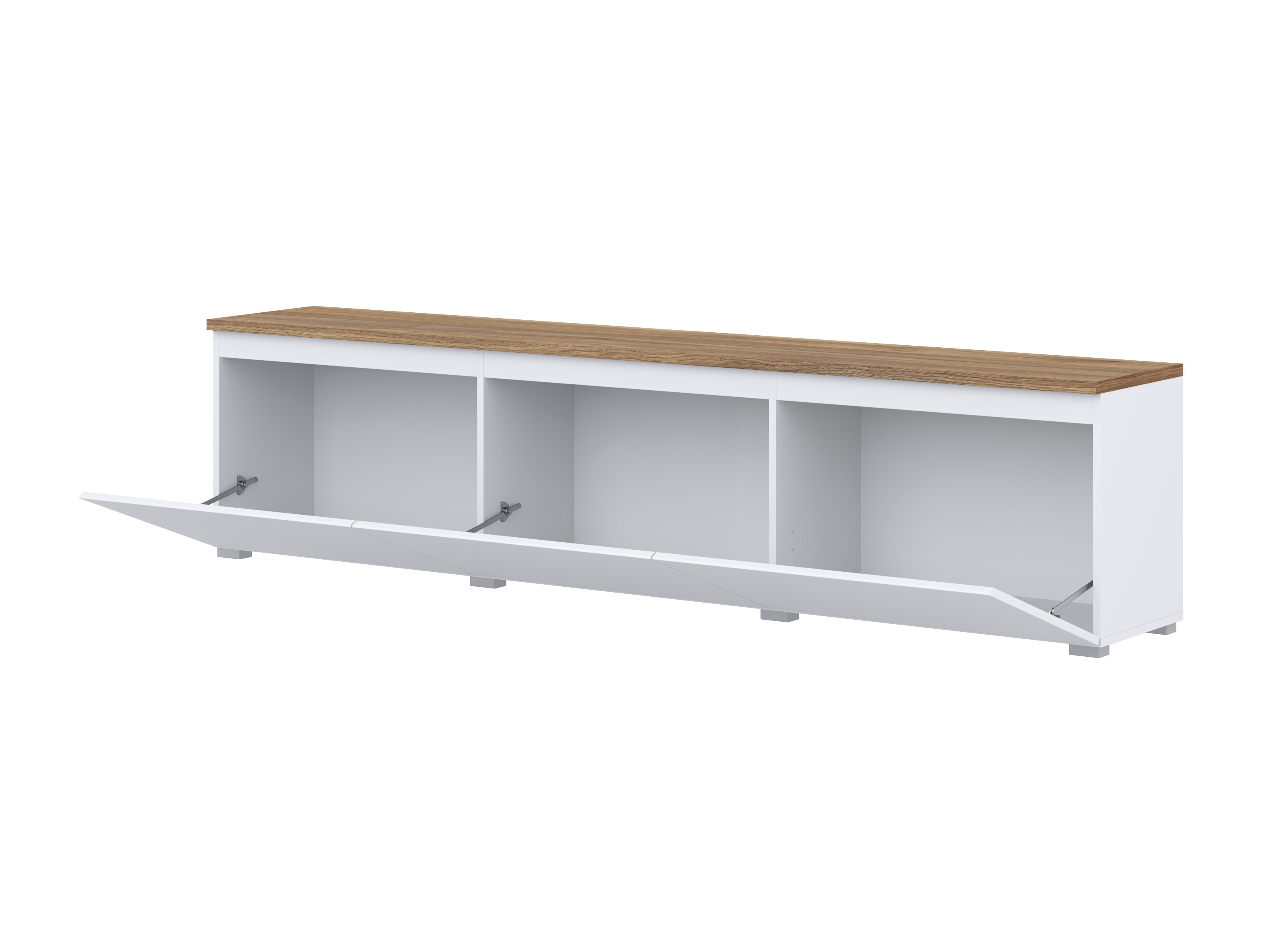 Conjunto para sala de estar Baletu 114 (Branco + Carvalho)