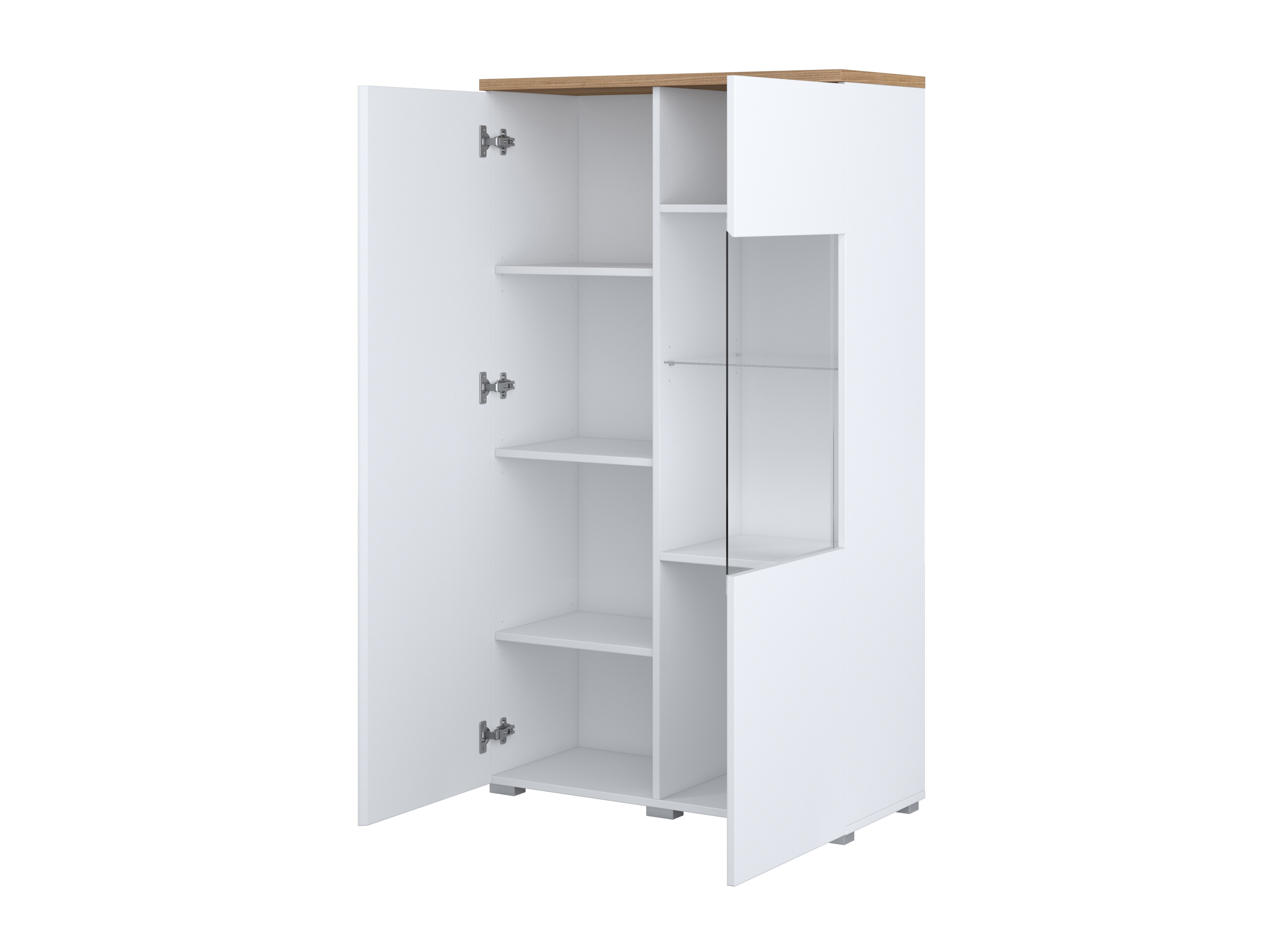 Conjunto para sala de estar Baletu 114 (Branco + Carvalho)