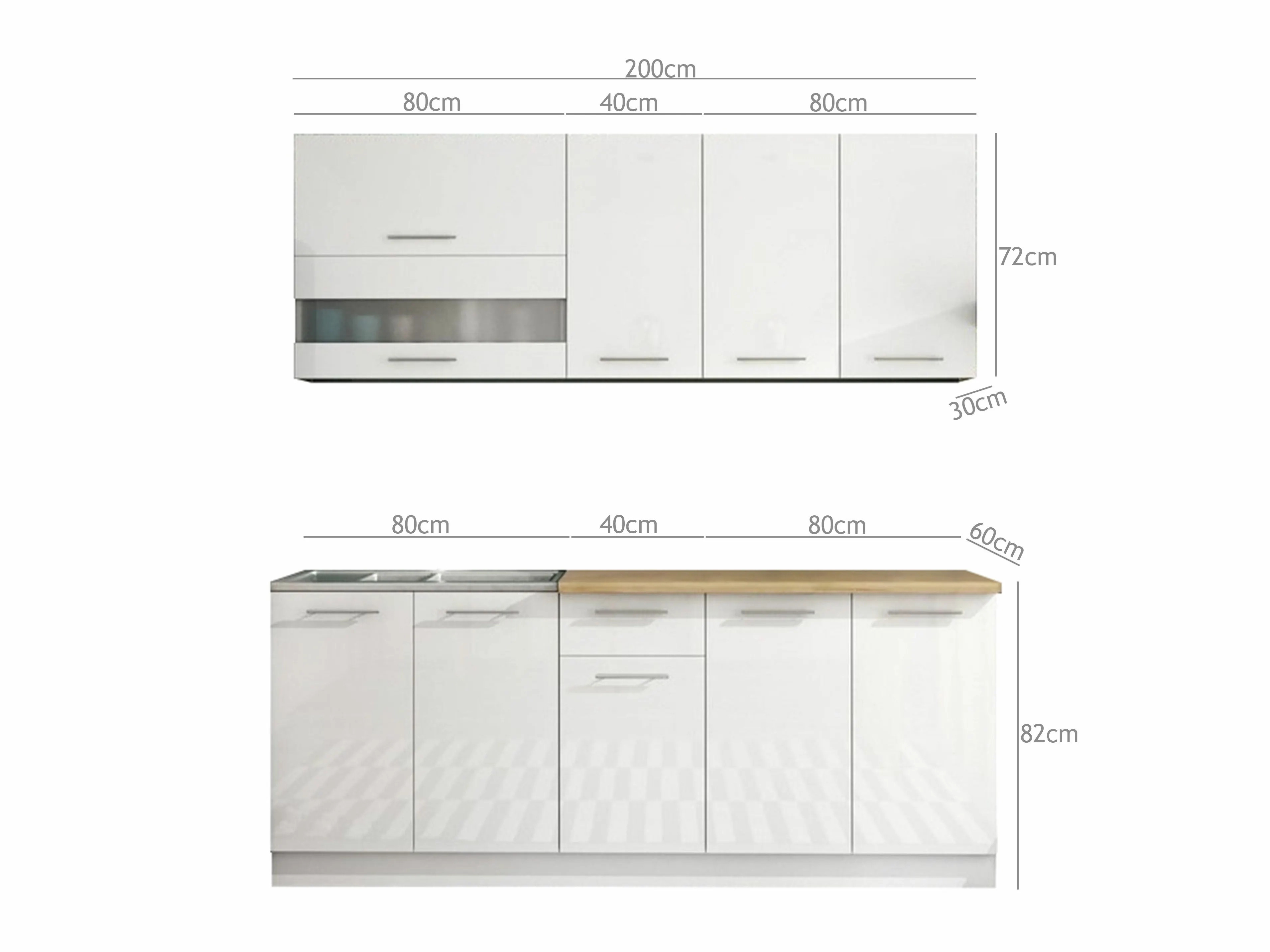 Conjunto de cozinha modular Tiffa Mix 102