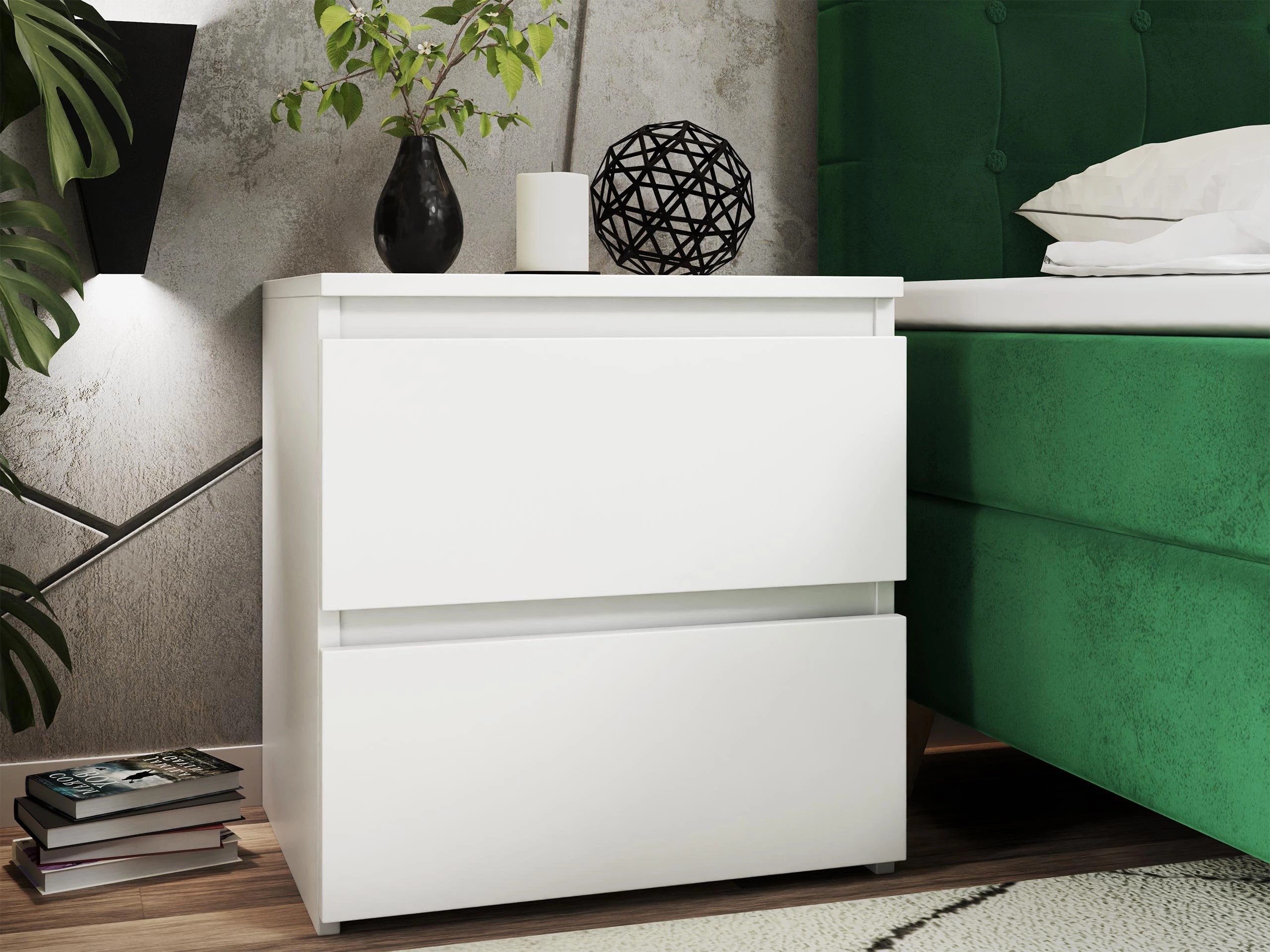 Mesa de cabeceira Comfivo Structor I (Branco)