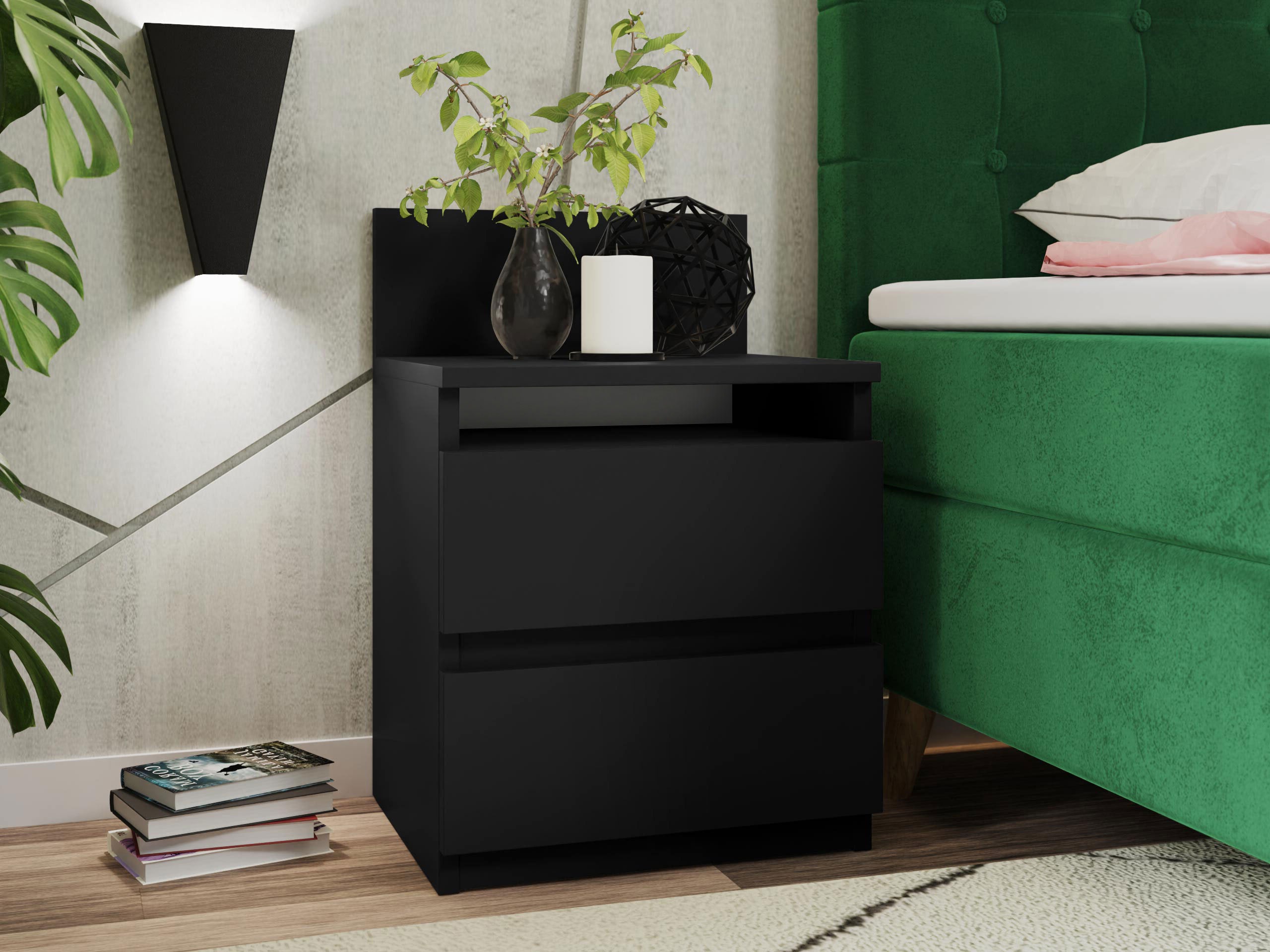 Mesa de cabeceira Comfivo Structor (Preto)