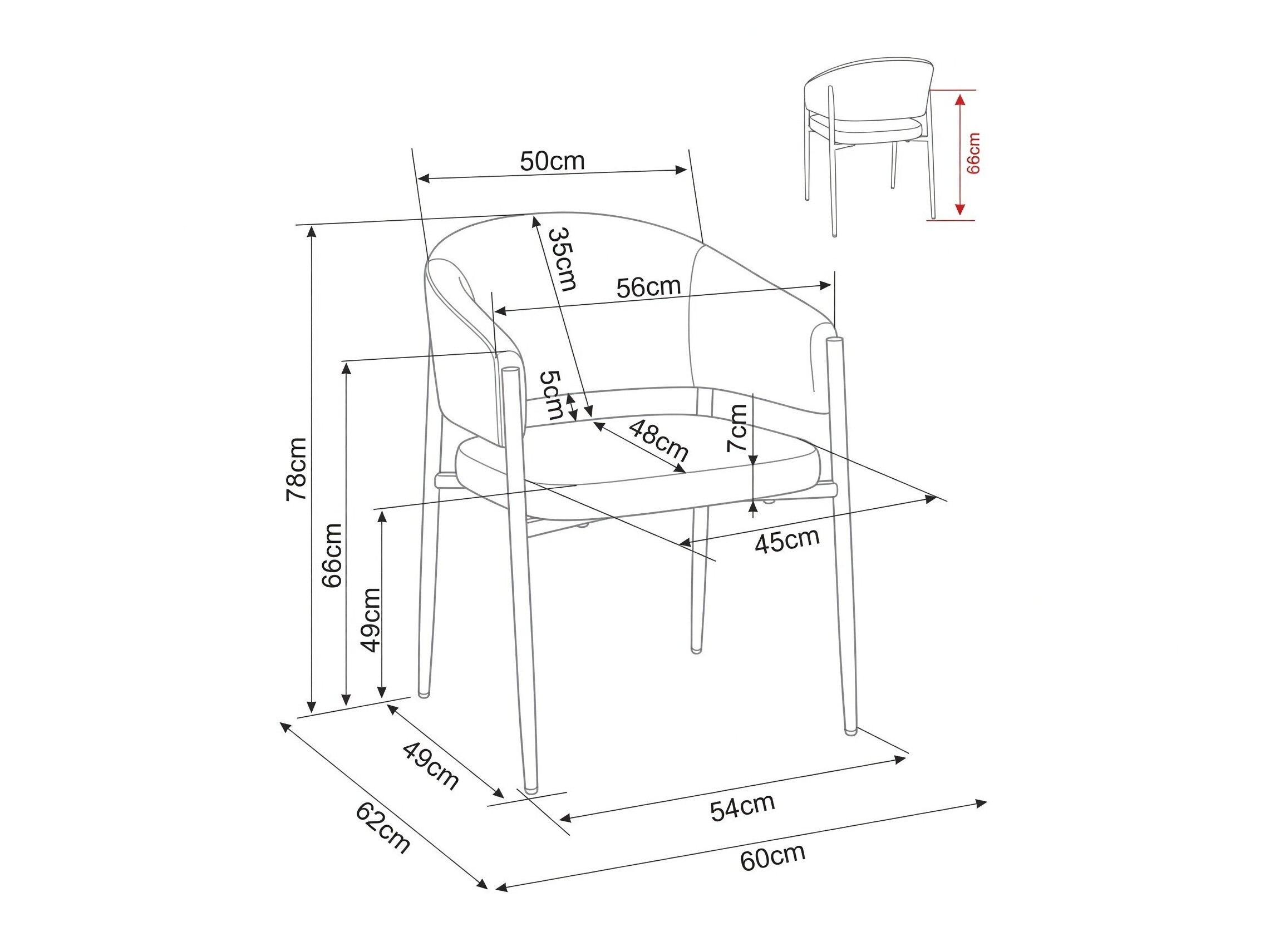 Cadeira Detroit 1053 (Bege + Mate Preto)