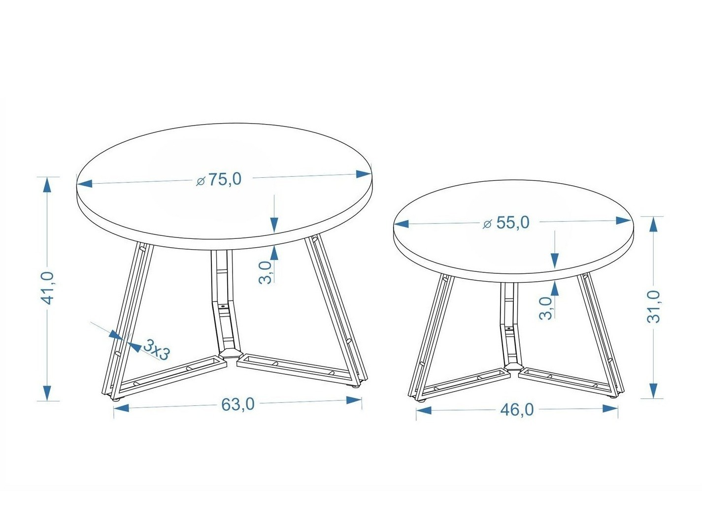 Conjunto de mesa de centro Houston 2184