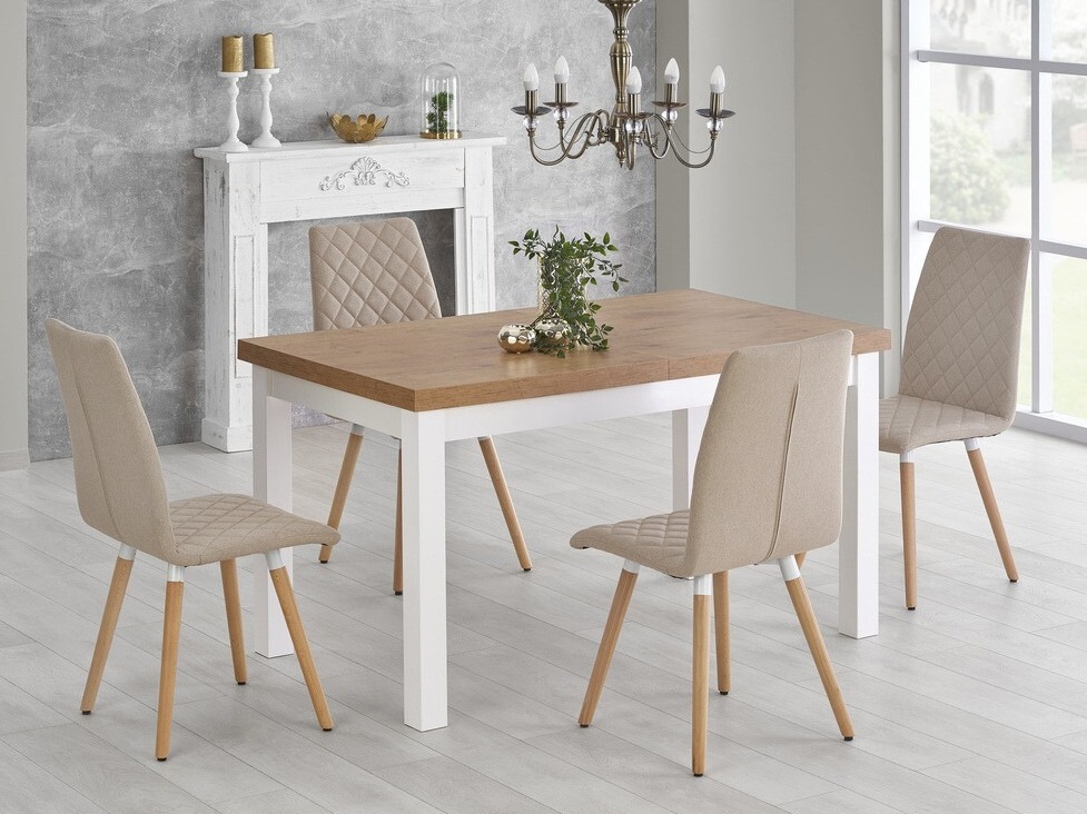 Mesa Houston 559 (Carvalho lancelote + Branco)