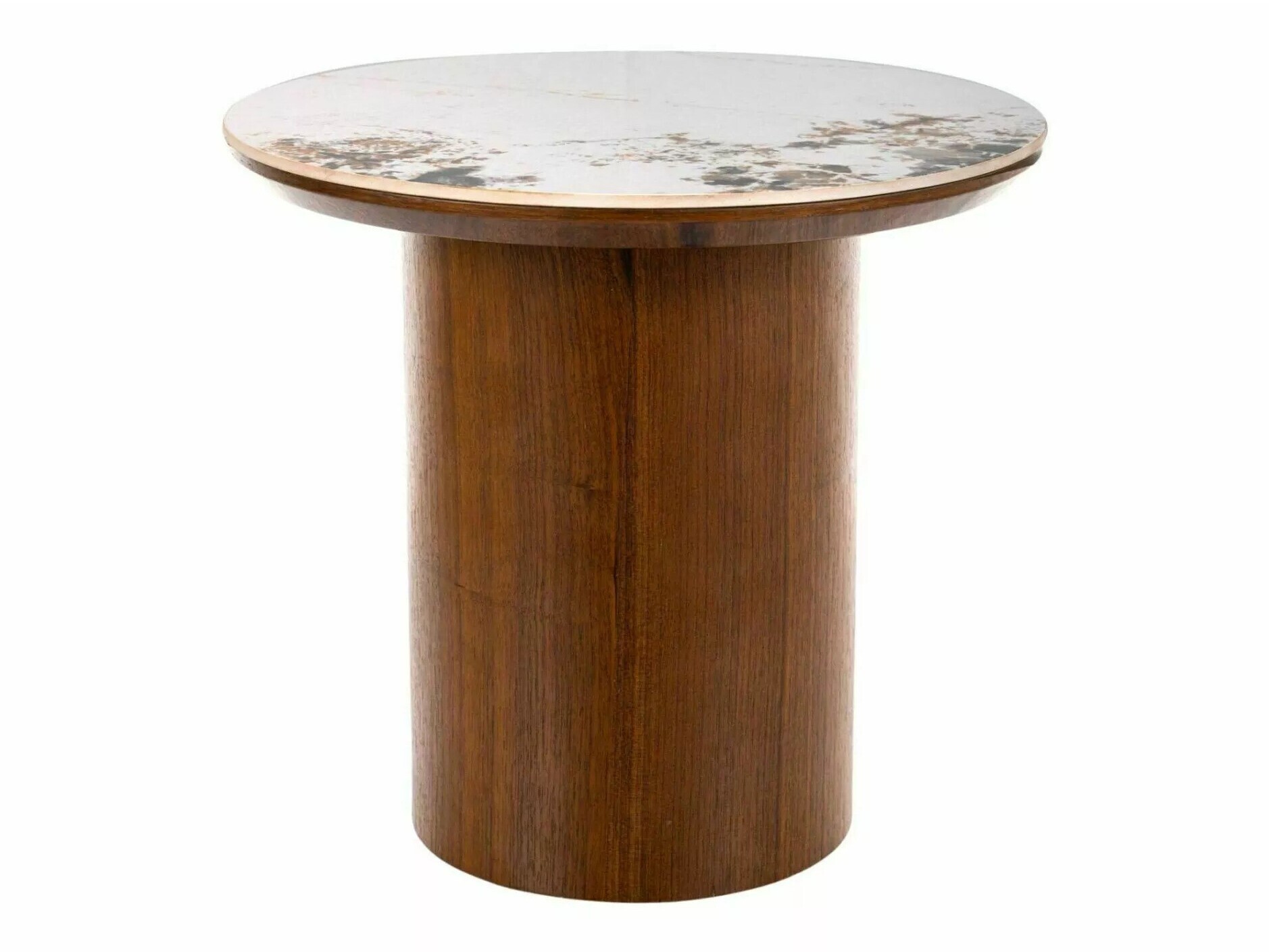 Mesa de apoio Detroit 1058 (Pedra Padrão + Nogueira)