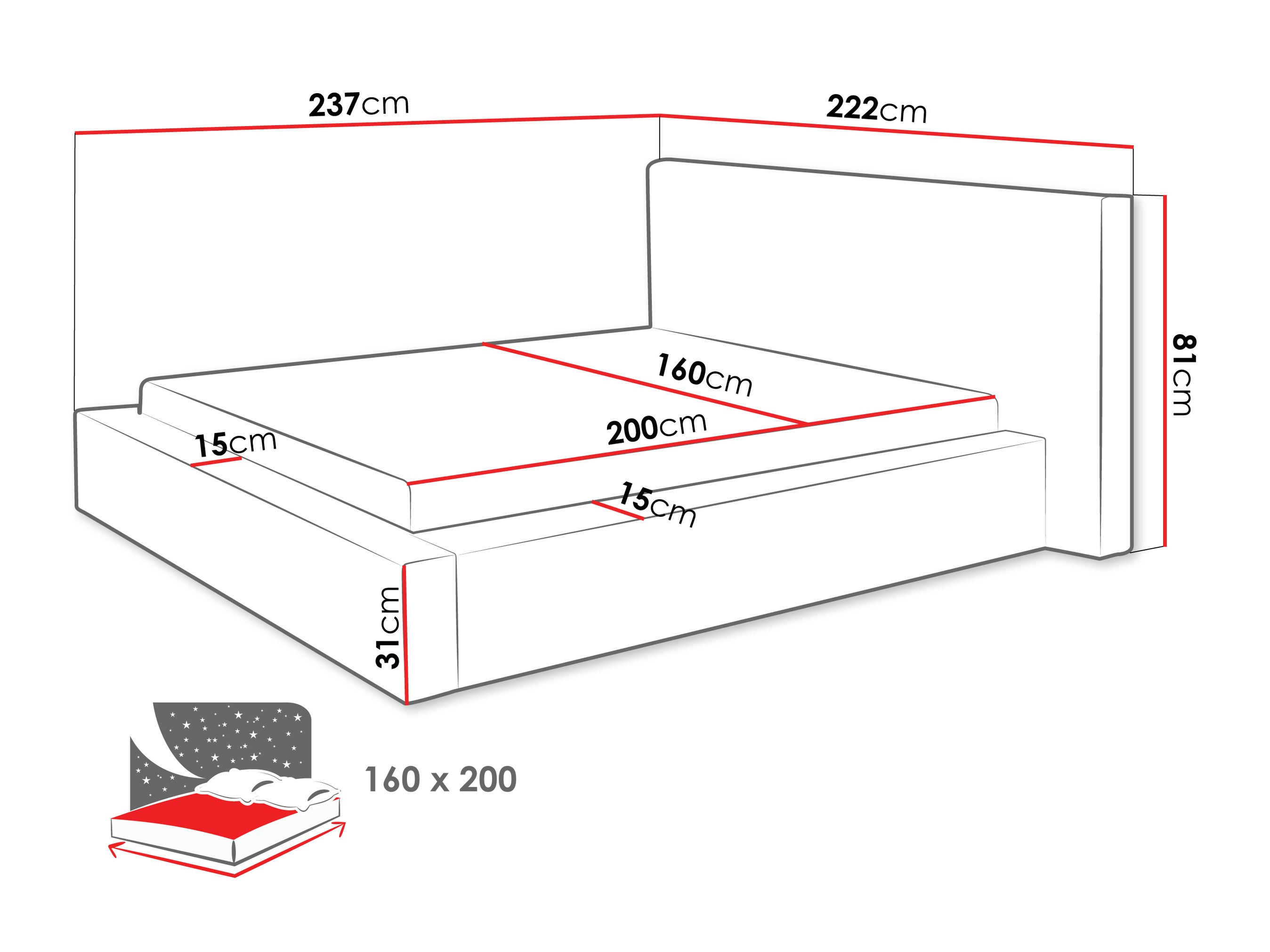 Cama TrendyNest Cedra (Lumo 65)