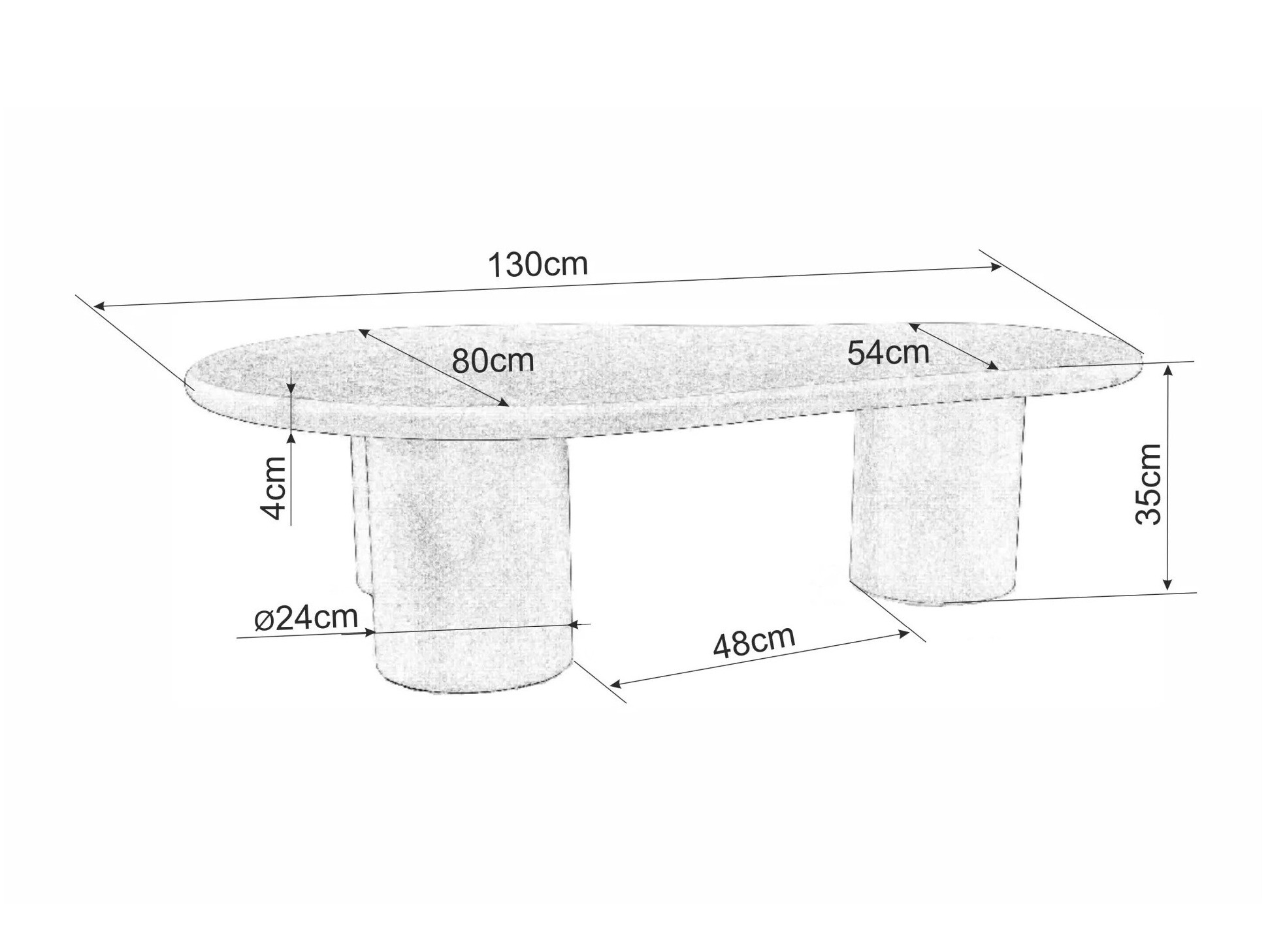 Mesa de centro Detroit 1060 (Cinzento claro)