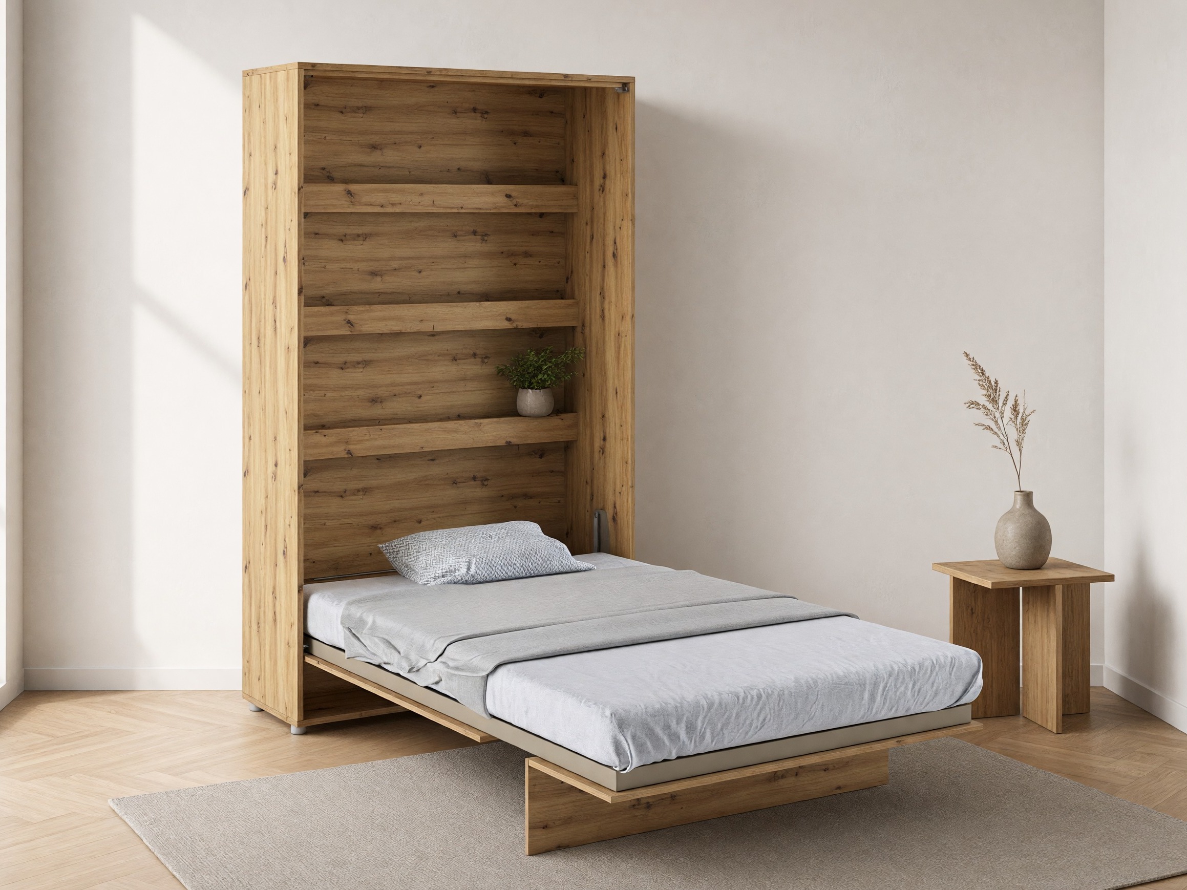Cama rebatível Concept Lenart (Carvalho Artisan)