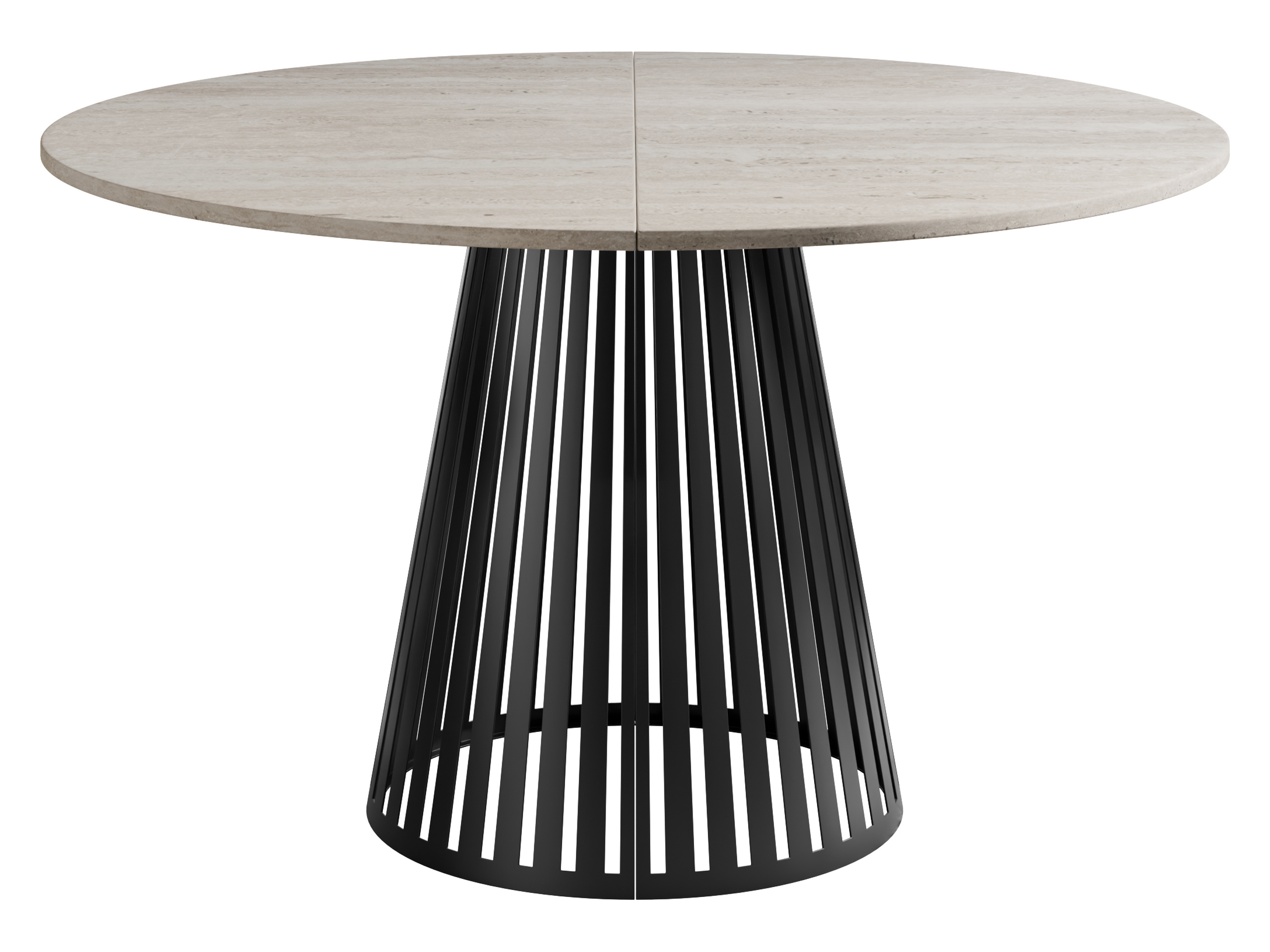 Mesa Prudentia II (Travertino claro + Preto)
