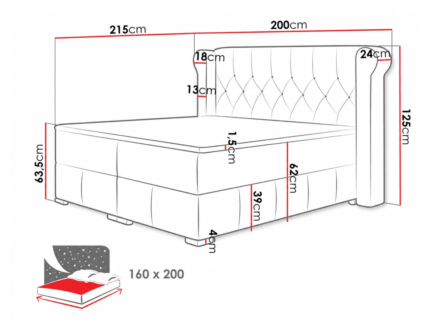 Cama continental Ars (Magic Velvet 2201)