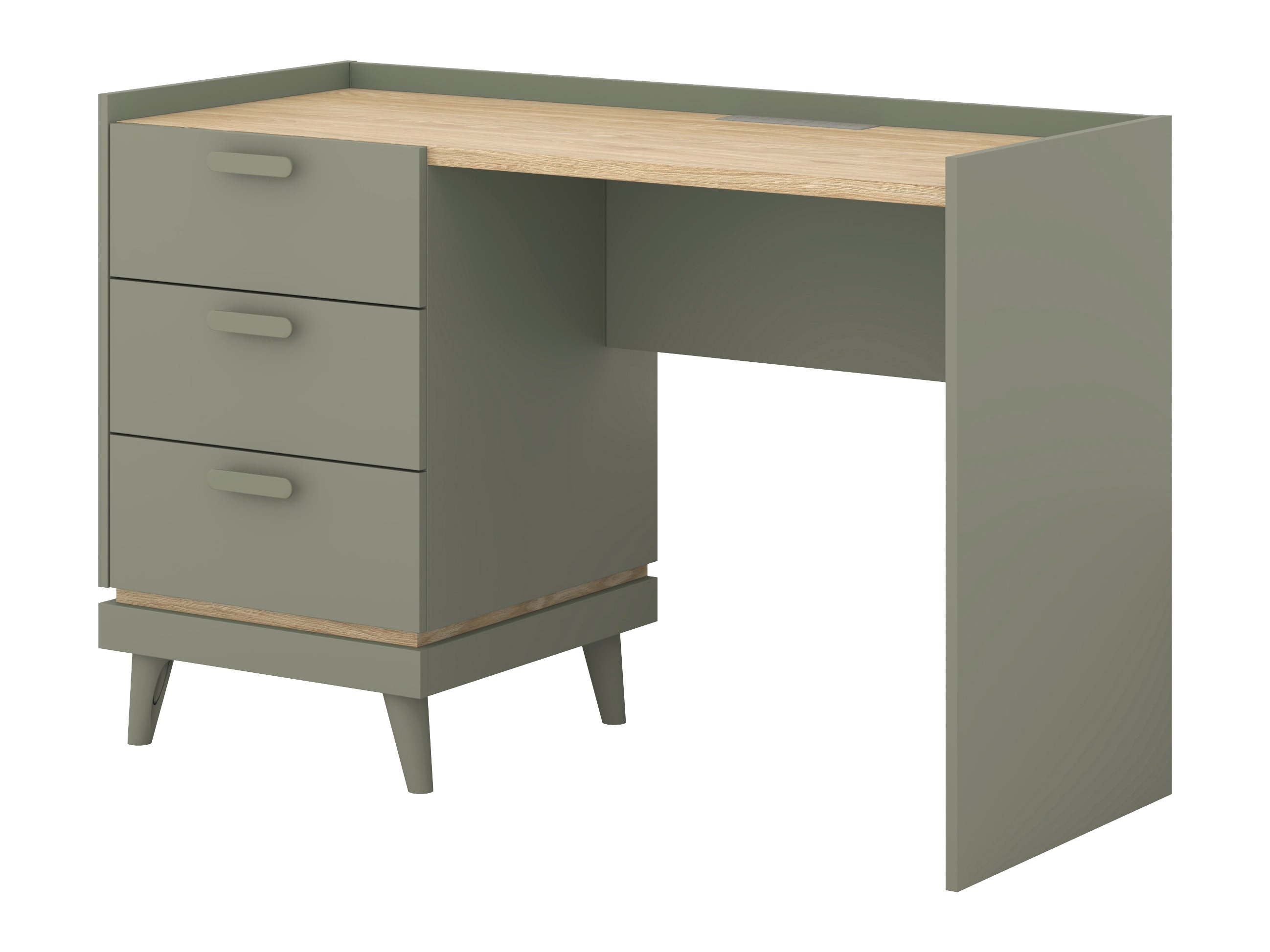 Mesa de escritório Fertalu 103 (Verde + Carvalho)