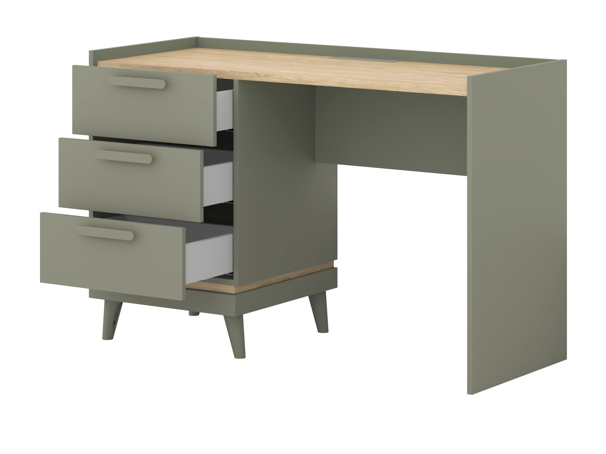 Mesa de escritório Fertalu 103 (Verde + Carvalho)