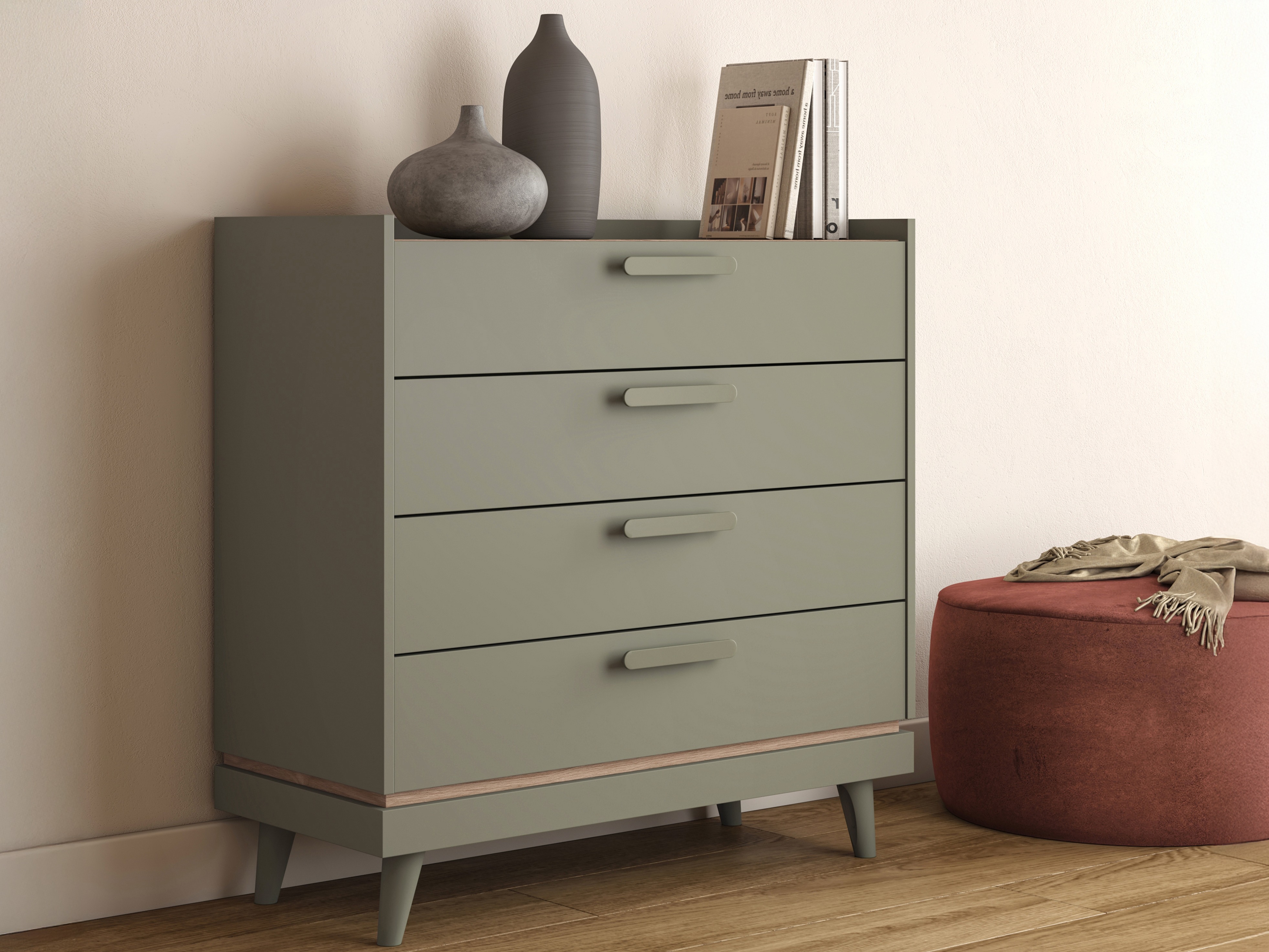 Cómoda Fertalu 104 (Verde + Carvalho)