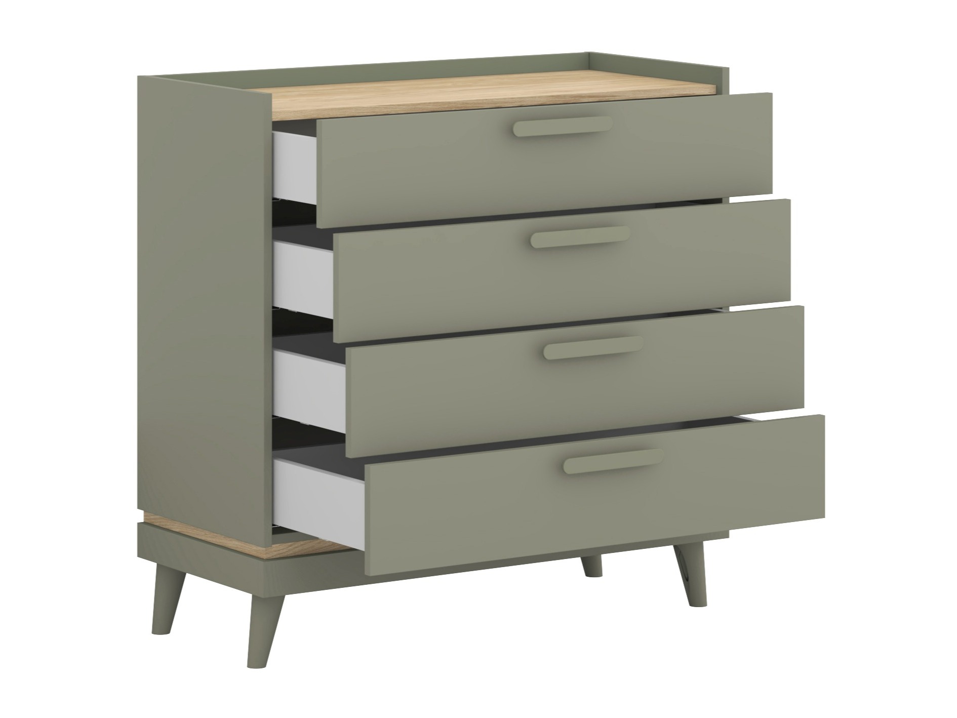 Cómoda Fertalu 104 (Verde + Carvalho)