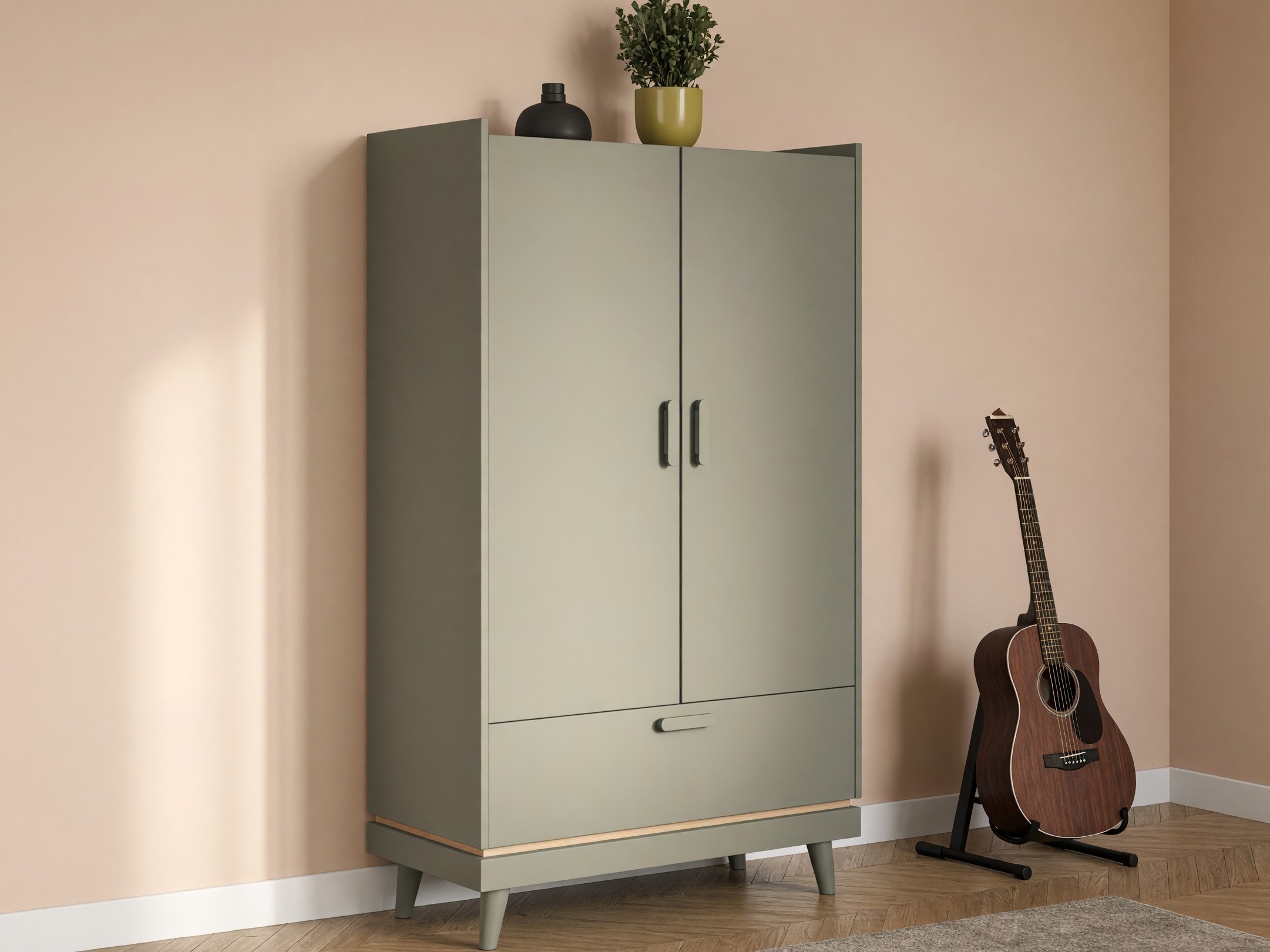 Estante Fertalu 105 (Verde + Carvalho)