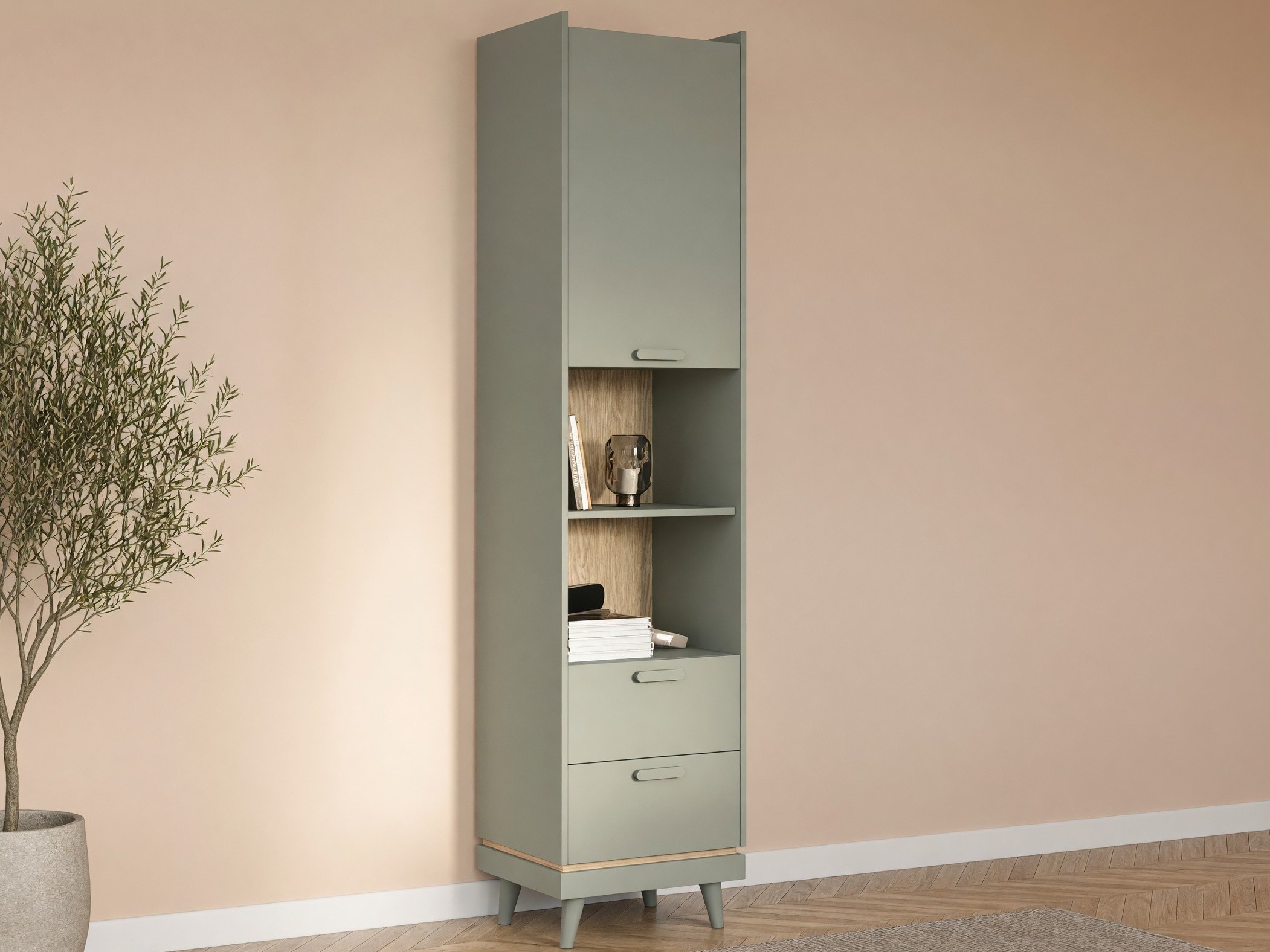 Estante Fertalu 106 (Verde + Carvalho)