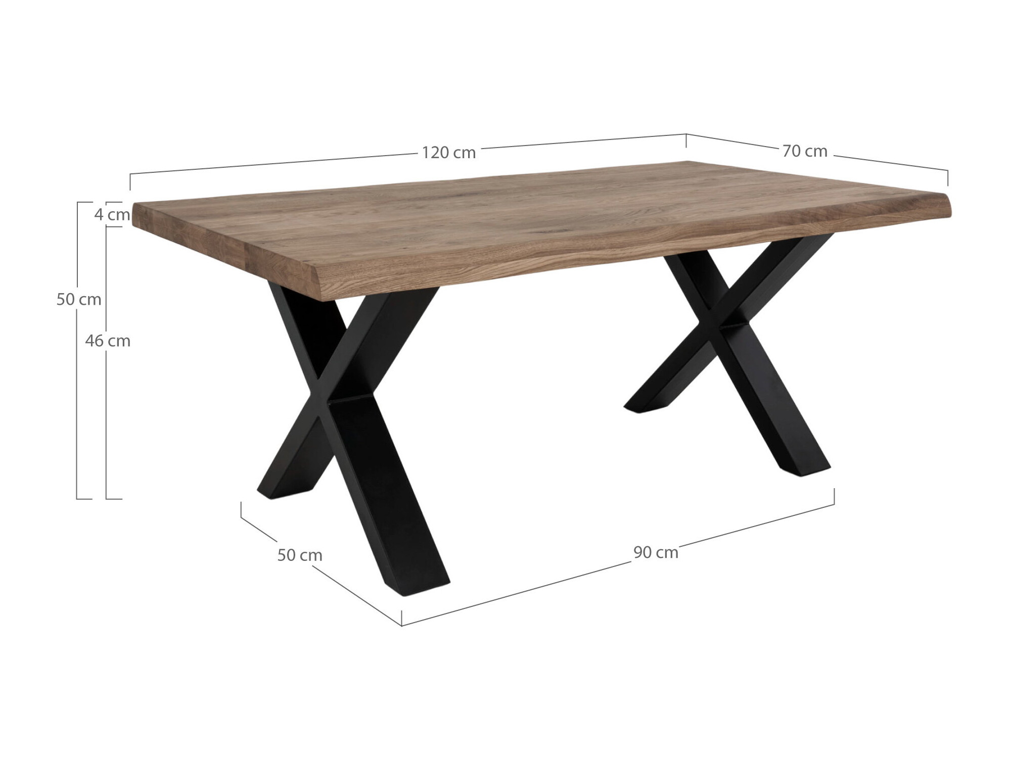 Mesa de centro Brea 341 (Carvalho escuro)