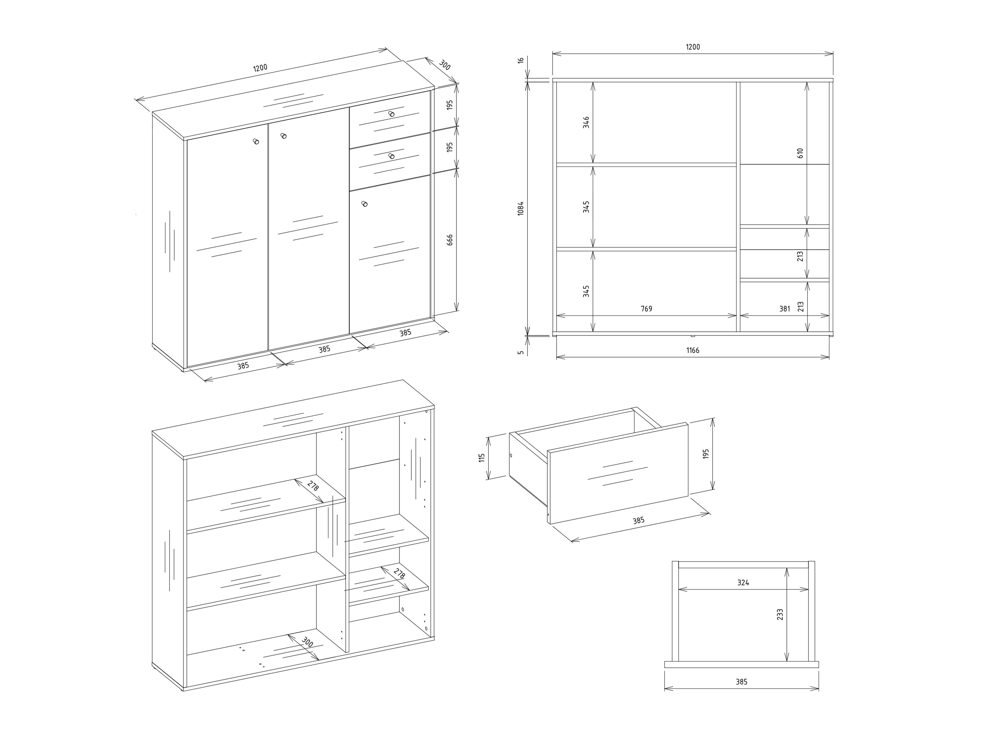 Cómoda Mandeville 407 (Branco)