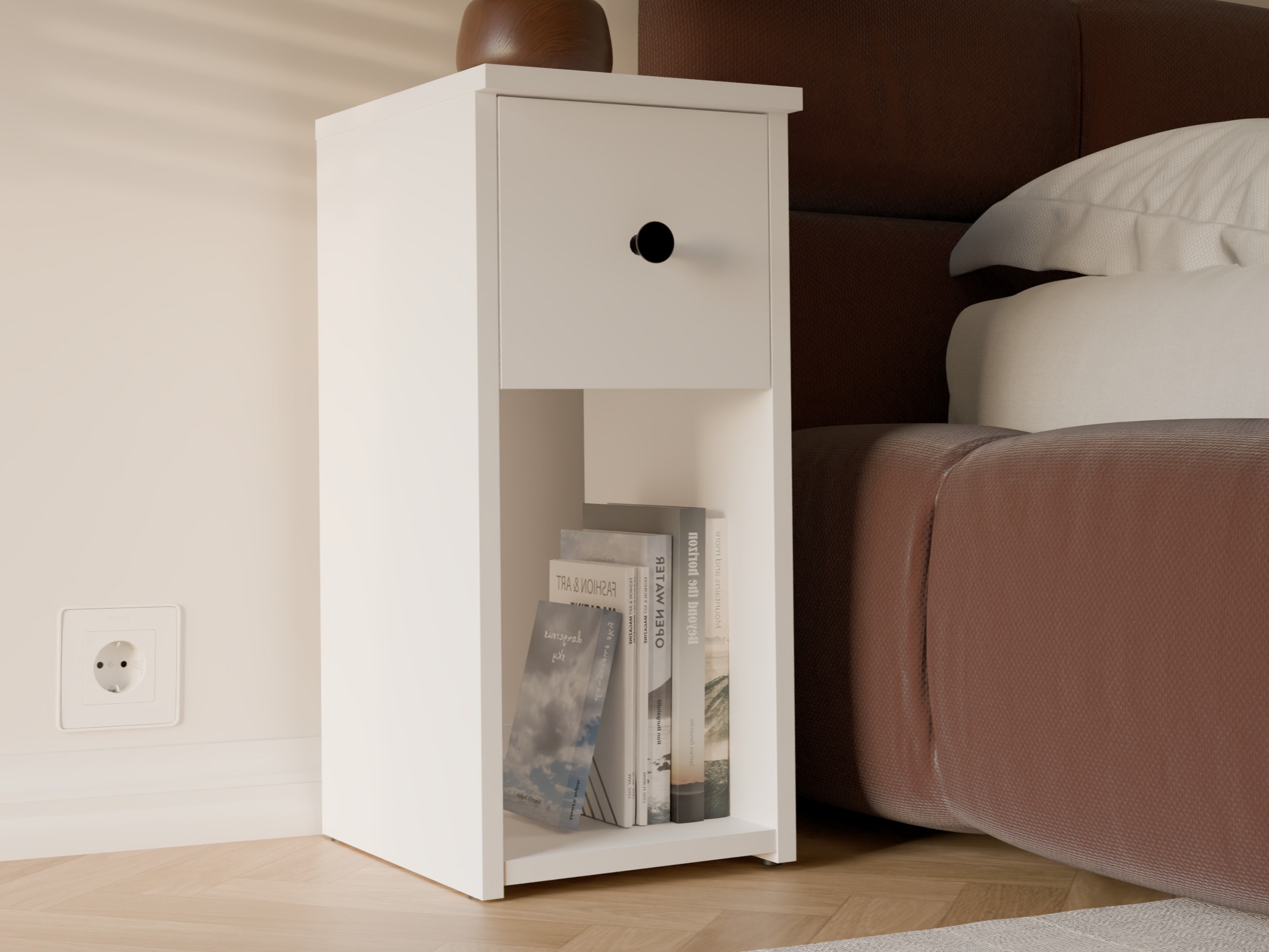 Mesa de cabeceira Mandeville 409 (Branco)
