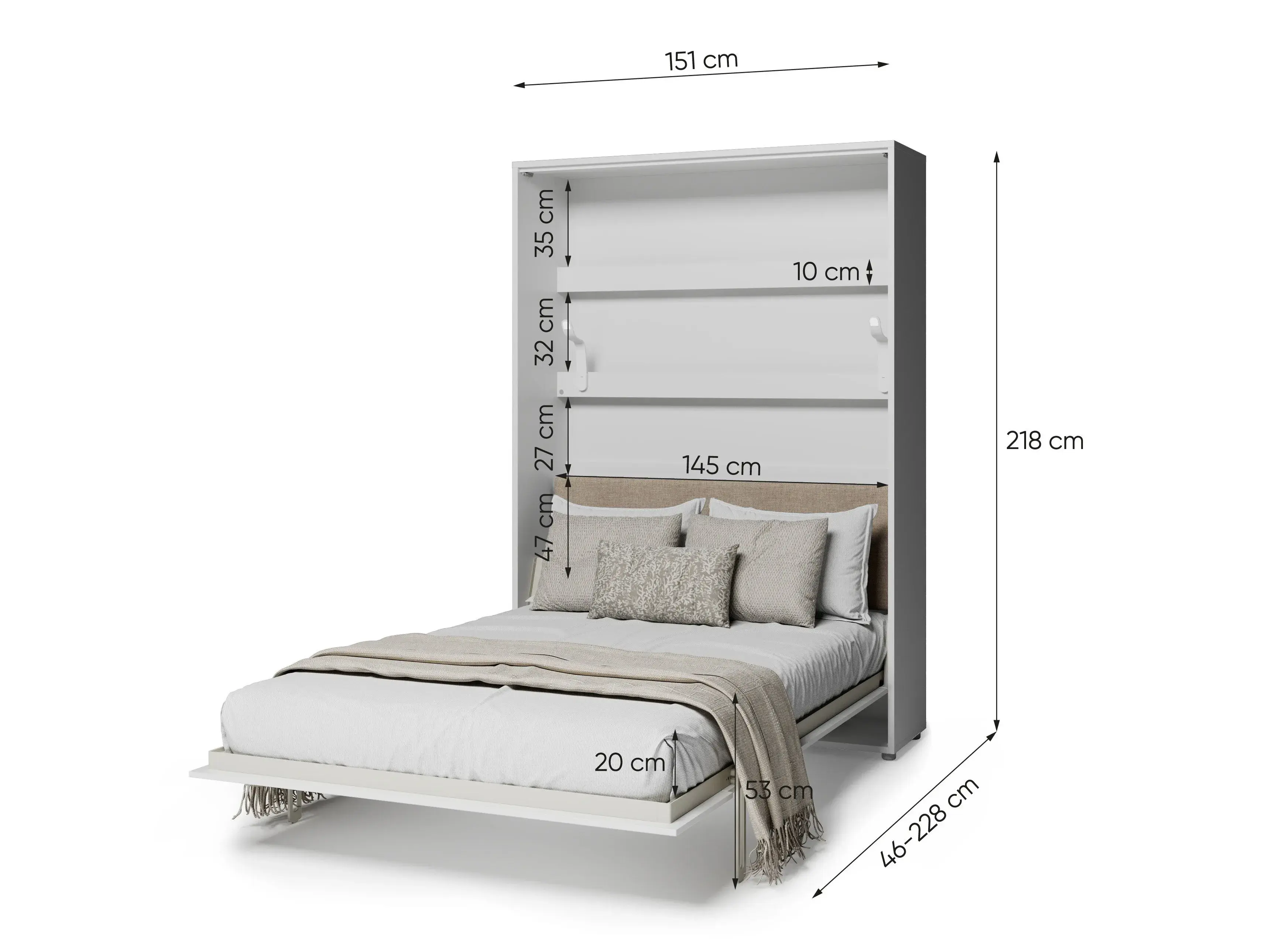 Cama rebatível Concept Lenart IX (Carvalho escuro)