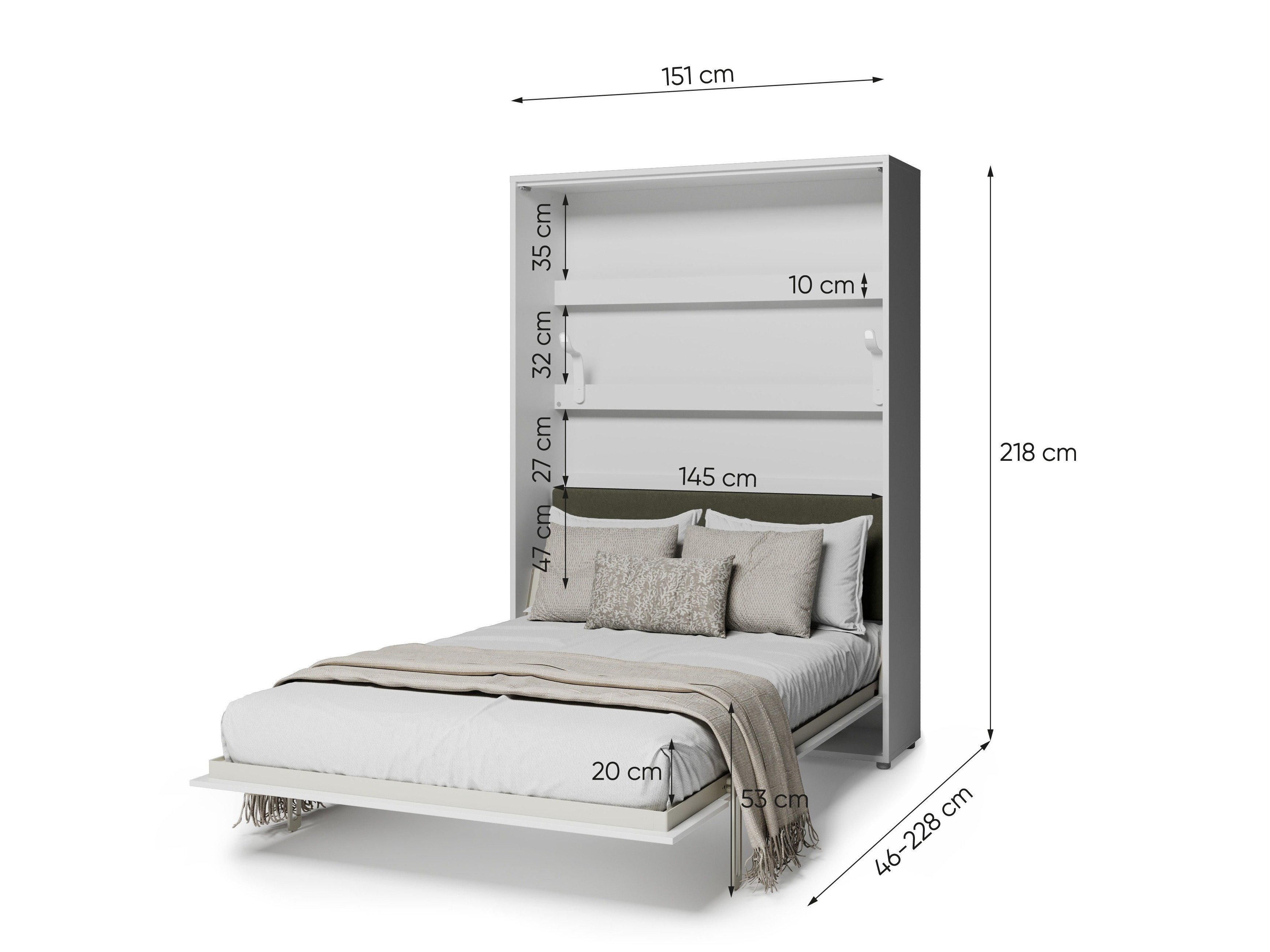 Cama rebatível Concept Lenart XV (Carvalho escuro)