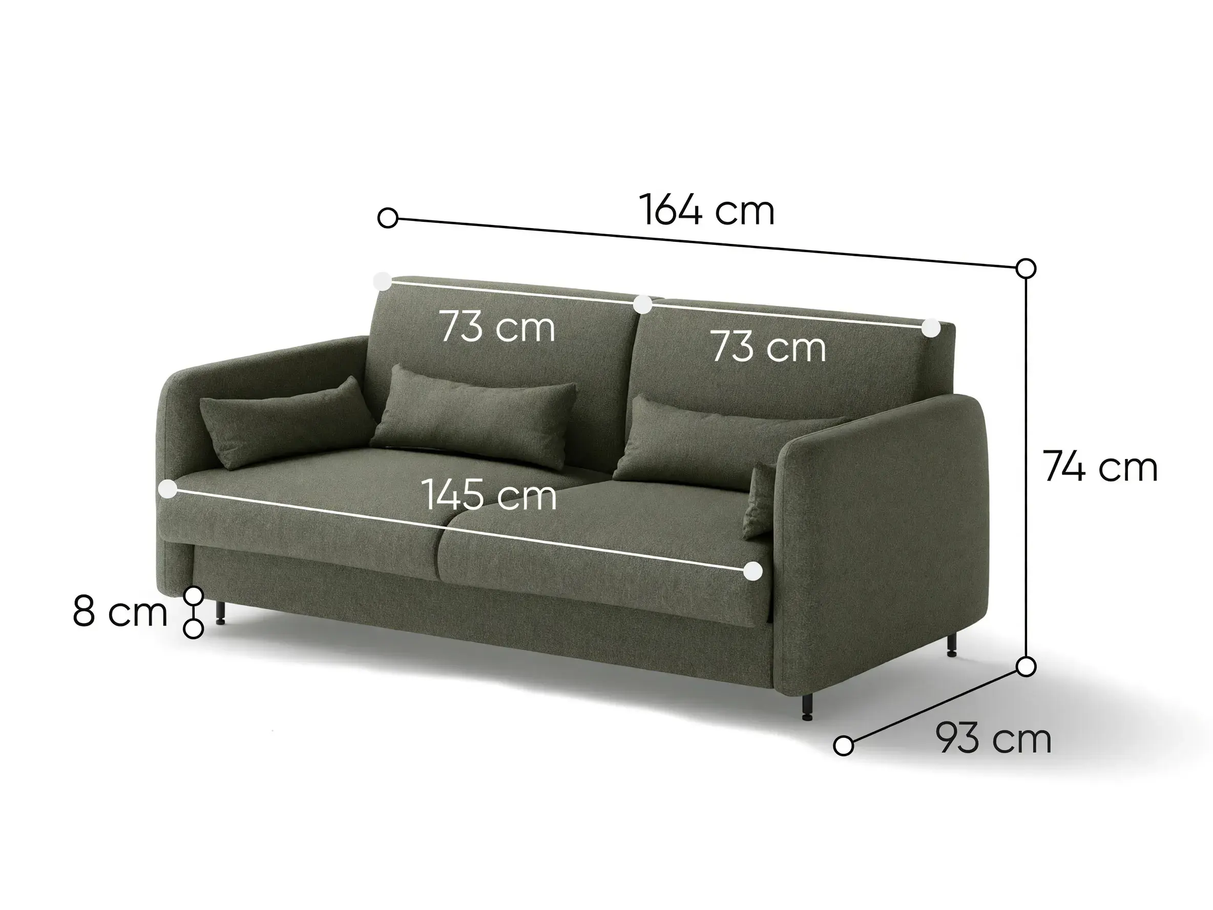 Cama rebatível Concept Lenart XV (Carvalho escuro)