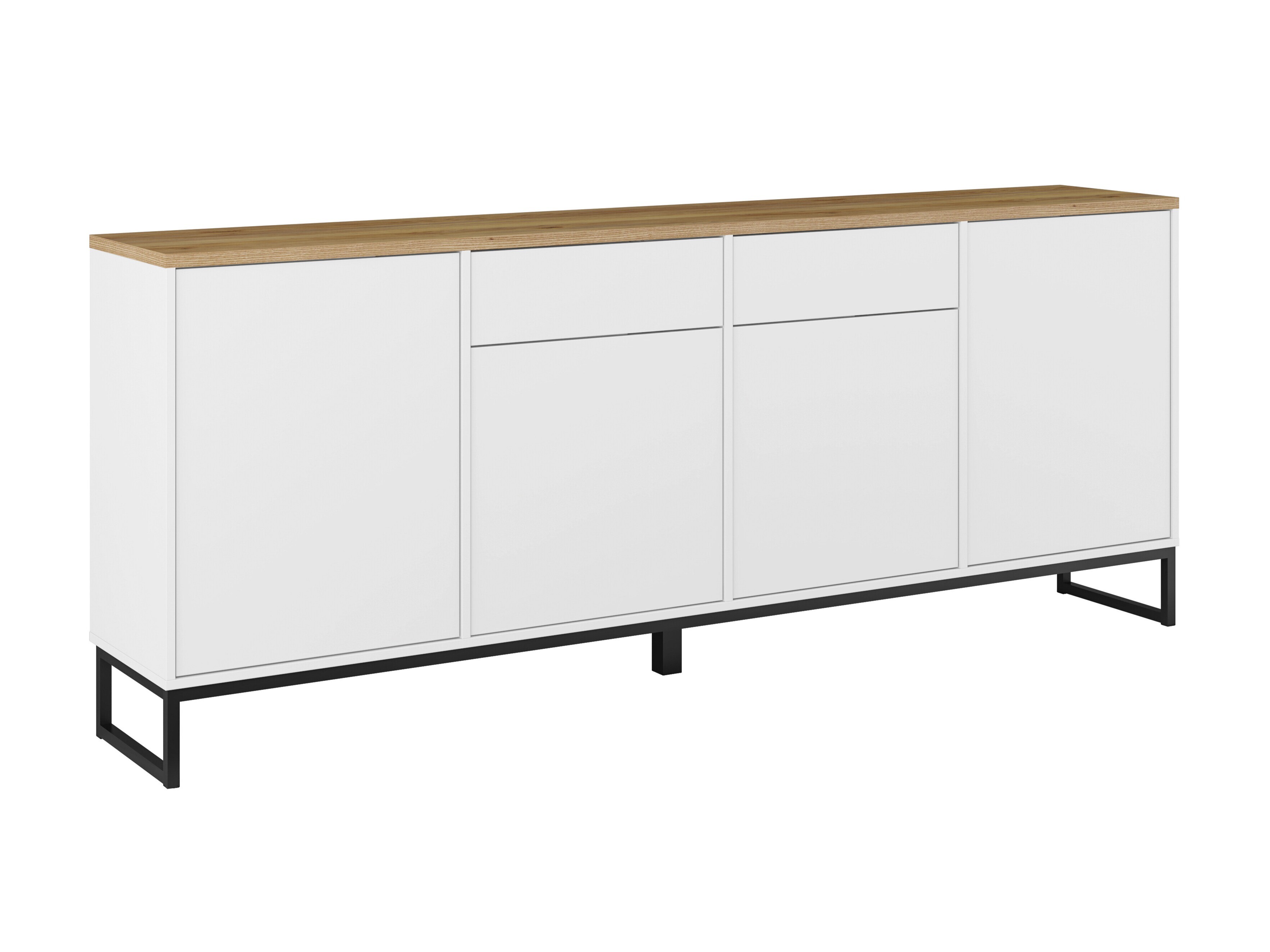 Cómoda Camtolo 102 (Branco + Carvalho claro)