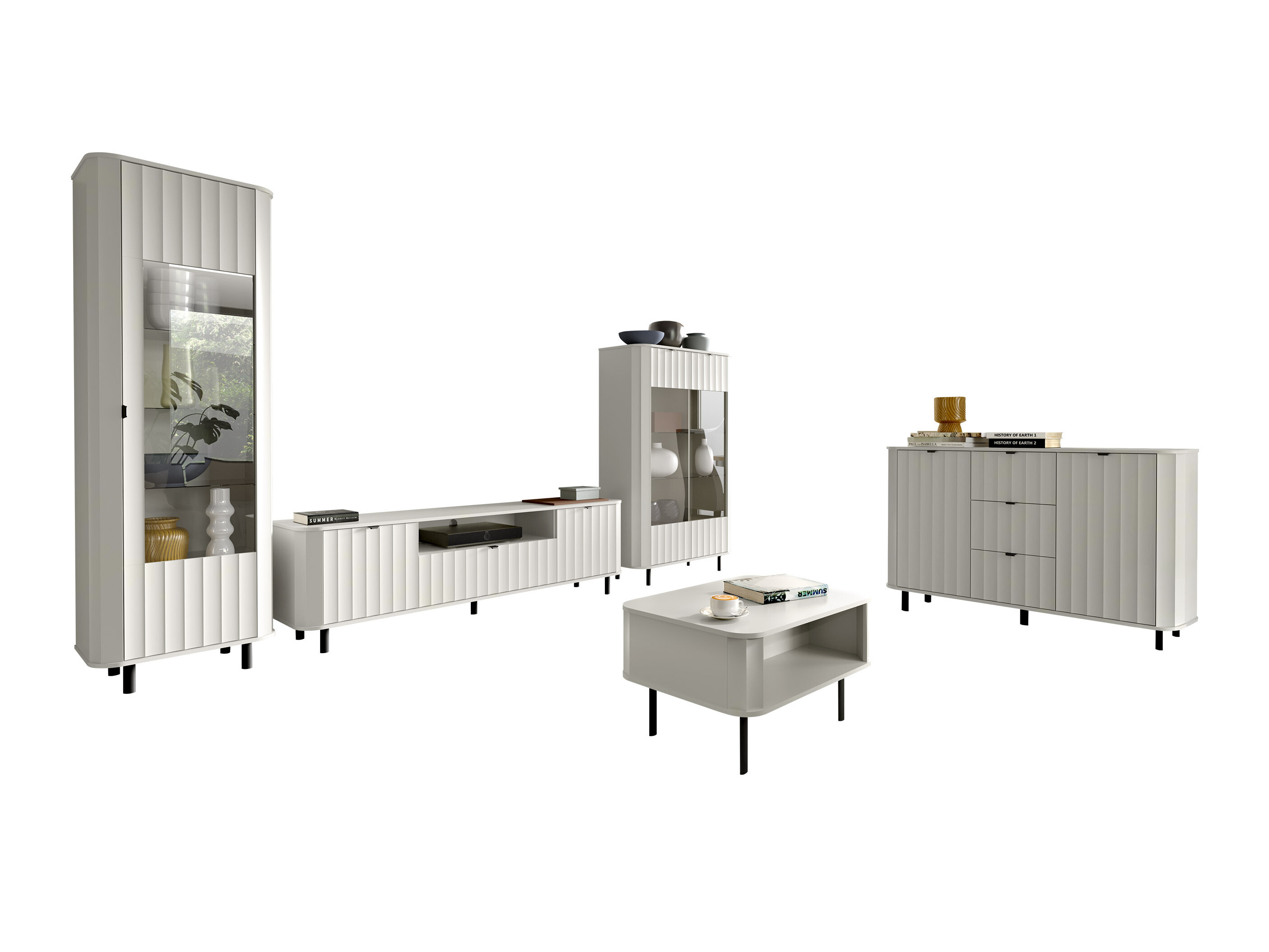 Conjunto para sala de estar Larala 110 (Branco)
