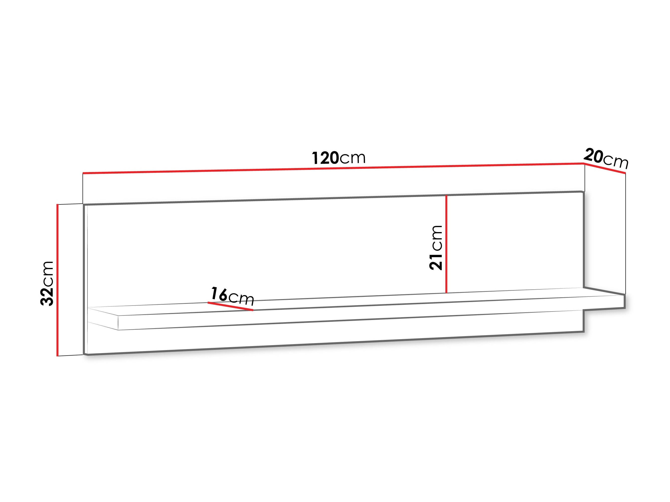 Estante de parede Lorsali 108