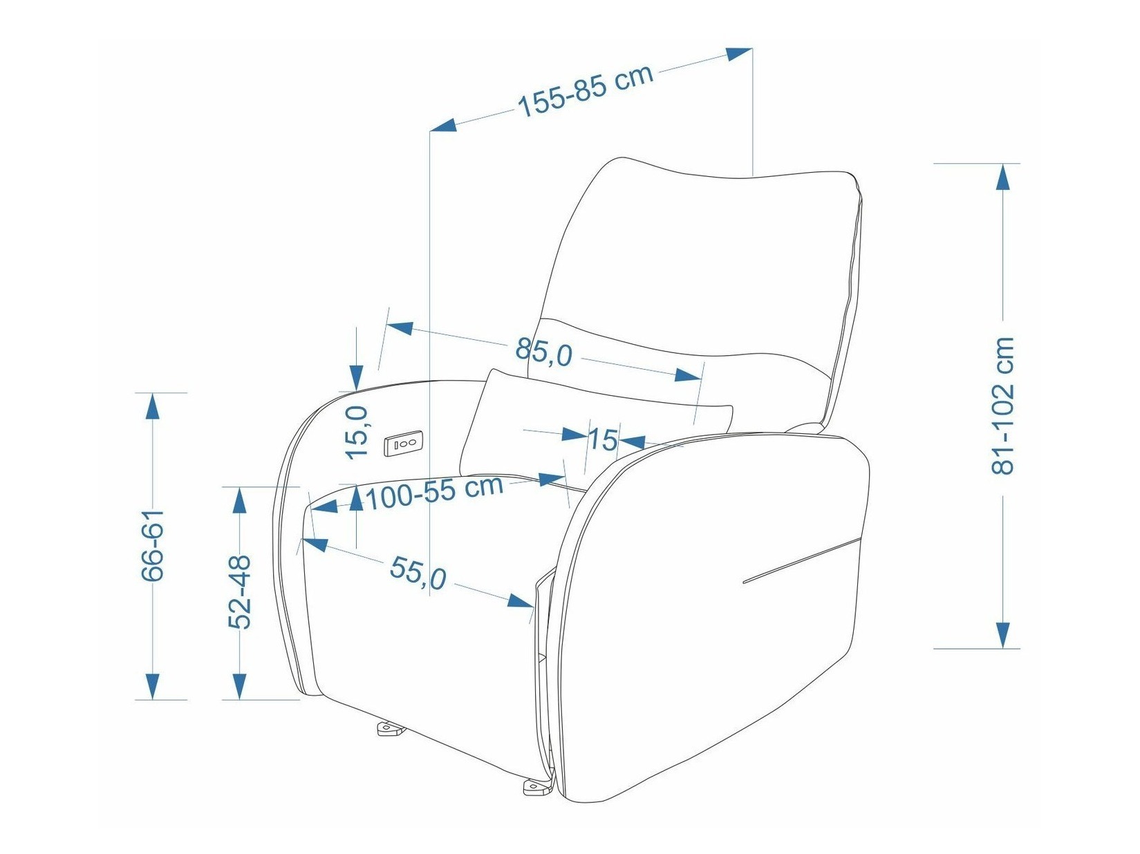 Poltrona reclinável Houston 2226 (Maloy 31)