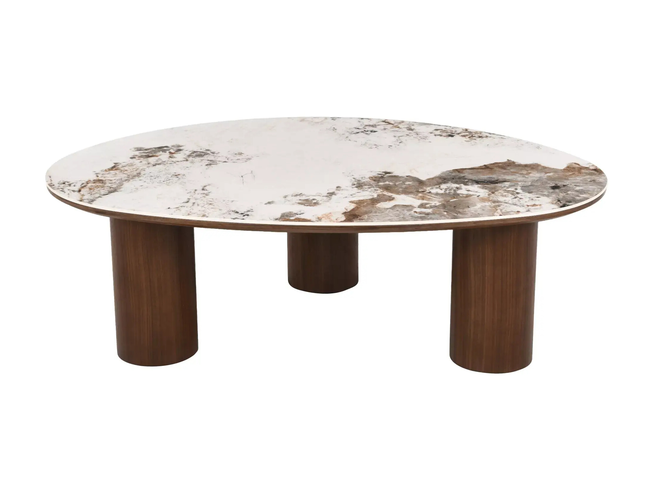 Mesa de centro Detroit 1064 (Padrão de pedra + Nogueira escura)