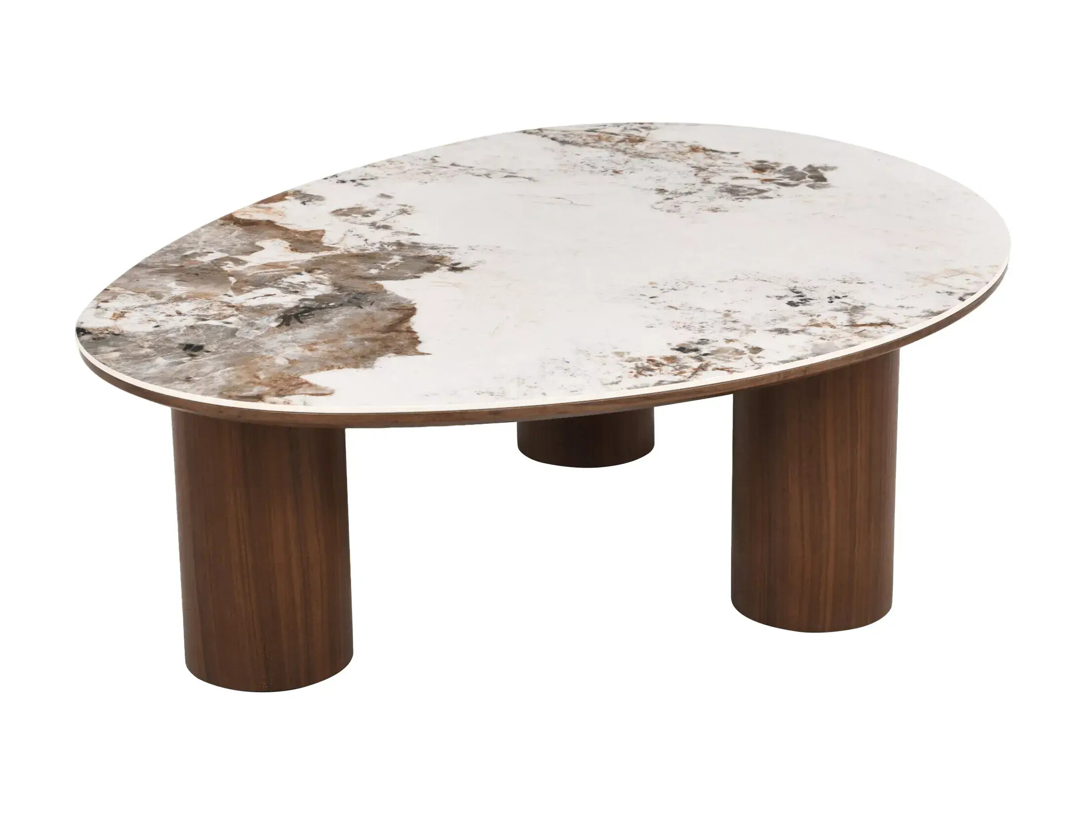 Mesa de centro Detroit 1064 (Padrão de pedra + Nogueira escura)