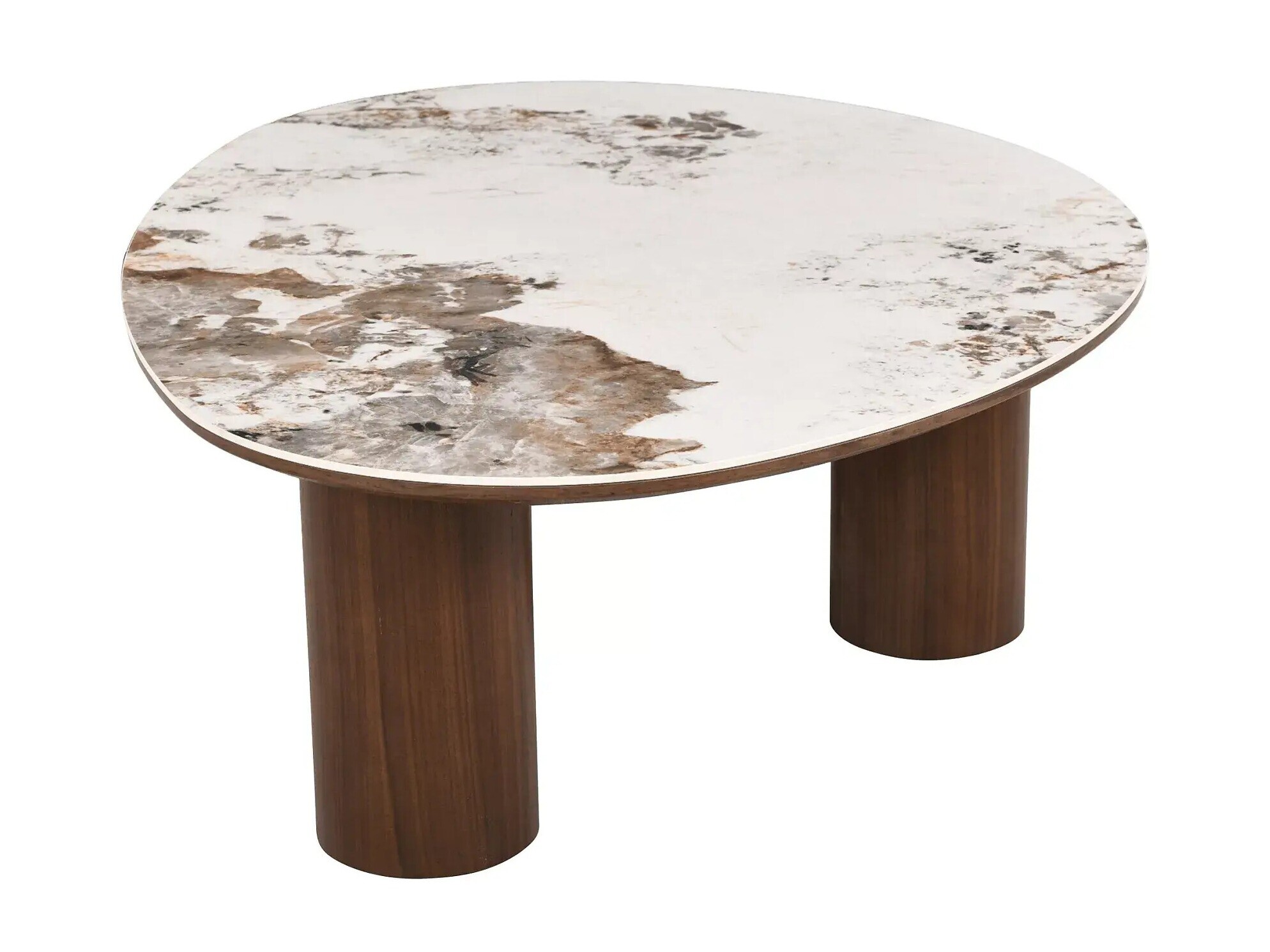 Mesa de centro Detroit 1064 (Padrão de pedra + Nogueira escura)