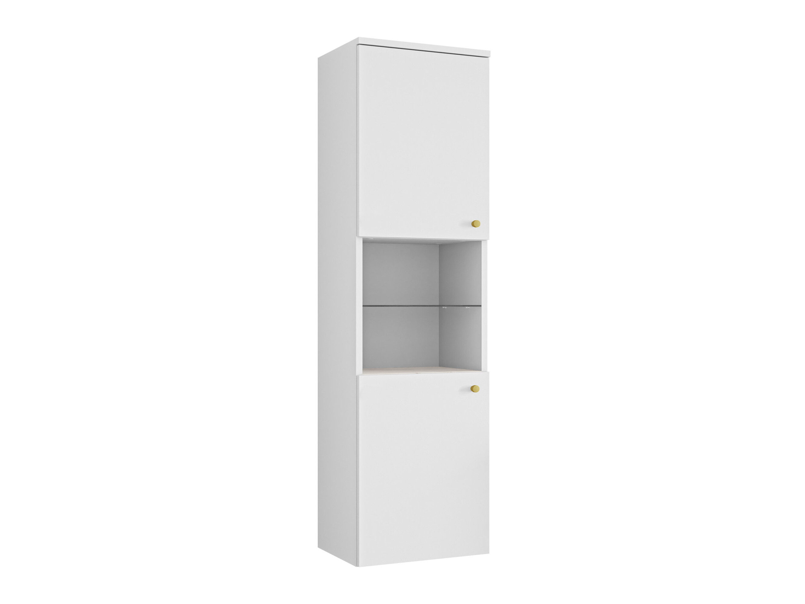 Armário montado na parede para casa de banho Salus (Branco + Marmore branco)