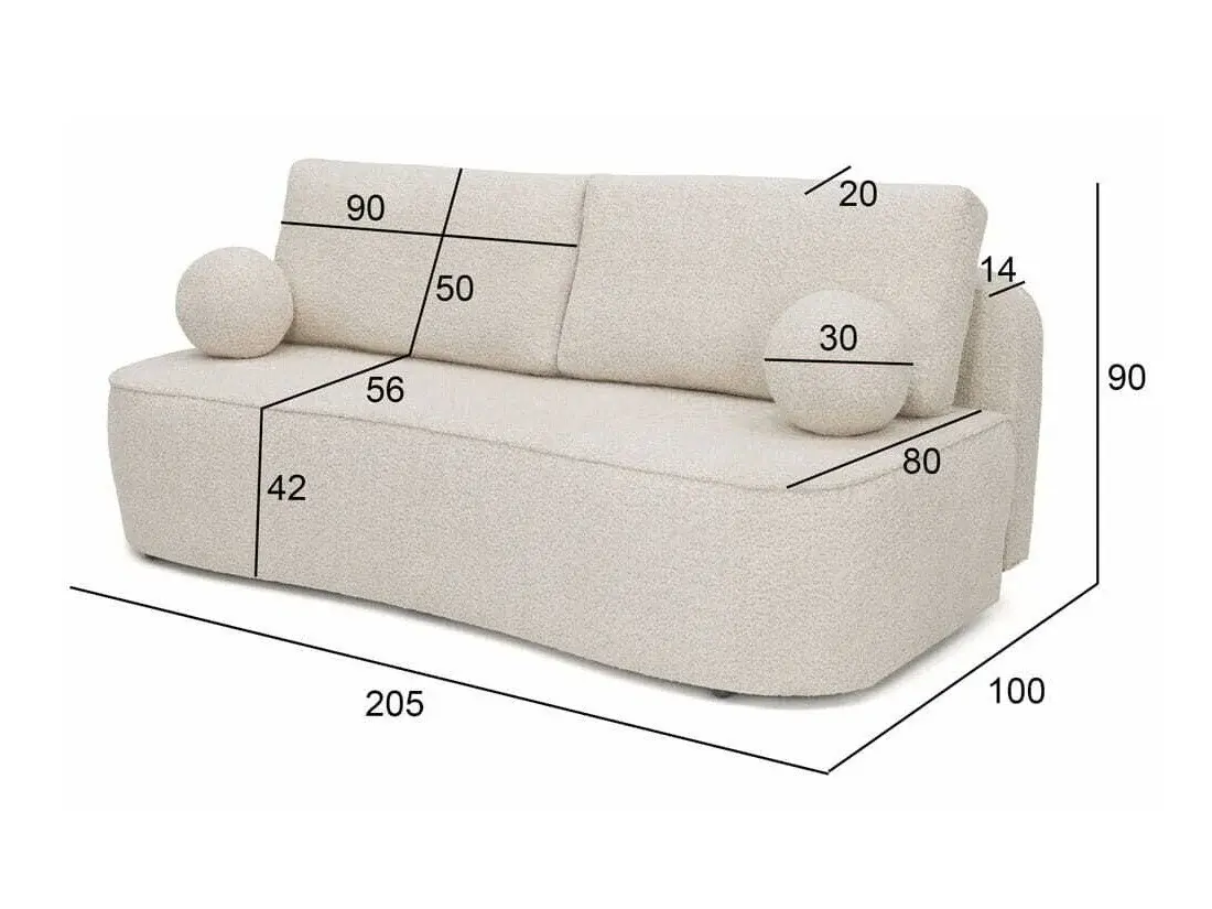 Sofá-cama Marysville 102 (Monte 28)