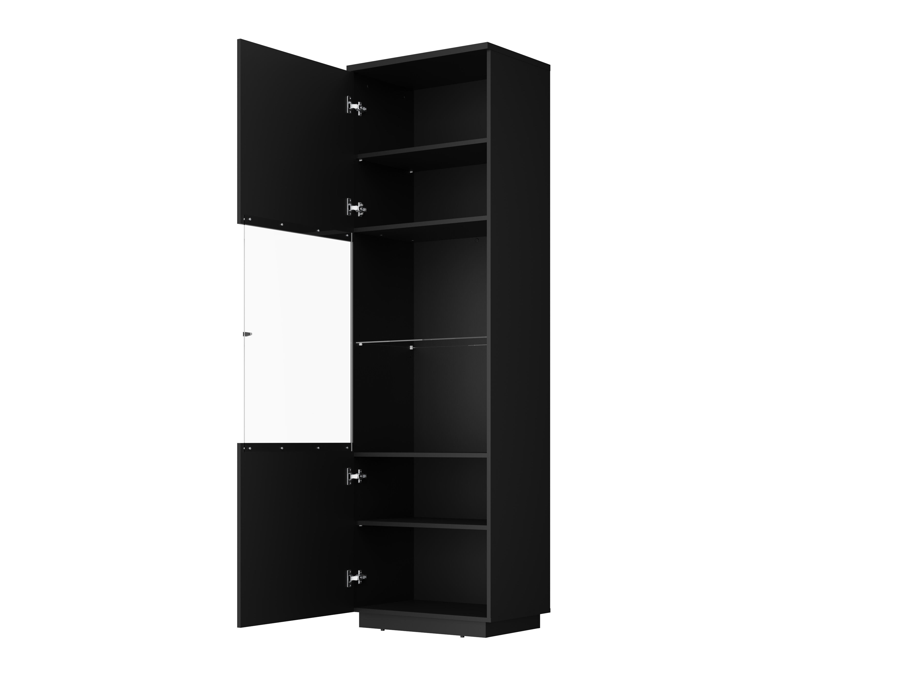 Estante Talevaro 101 (Preto + Preto brilhante)