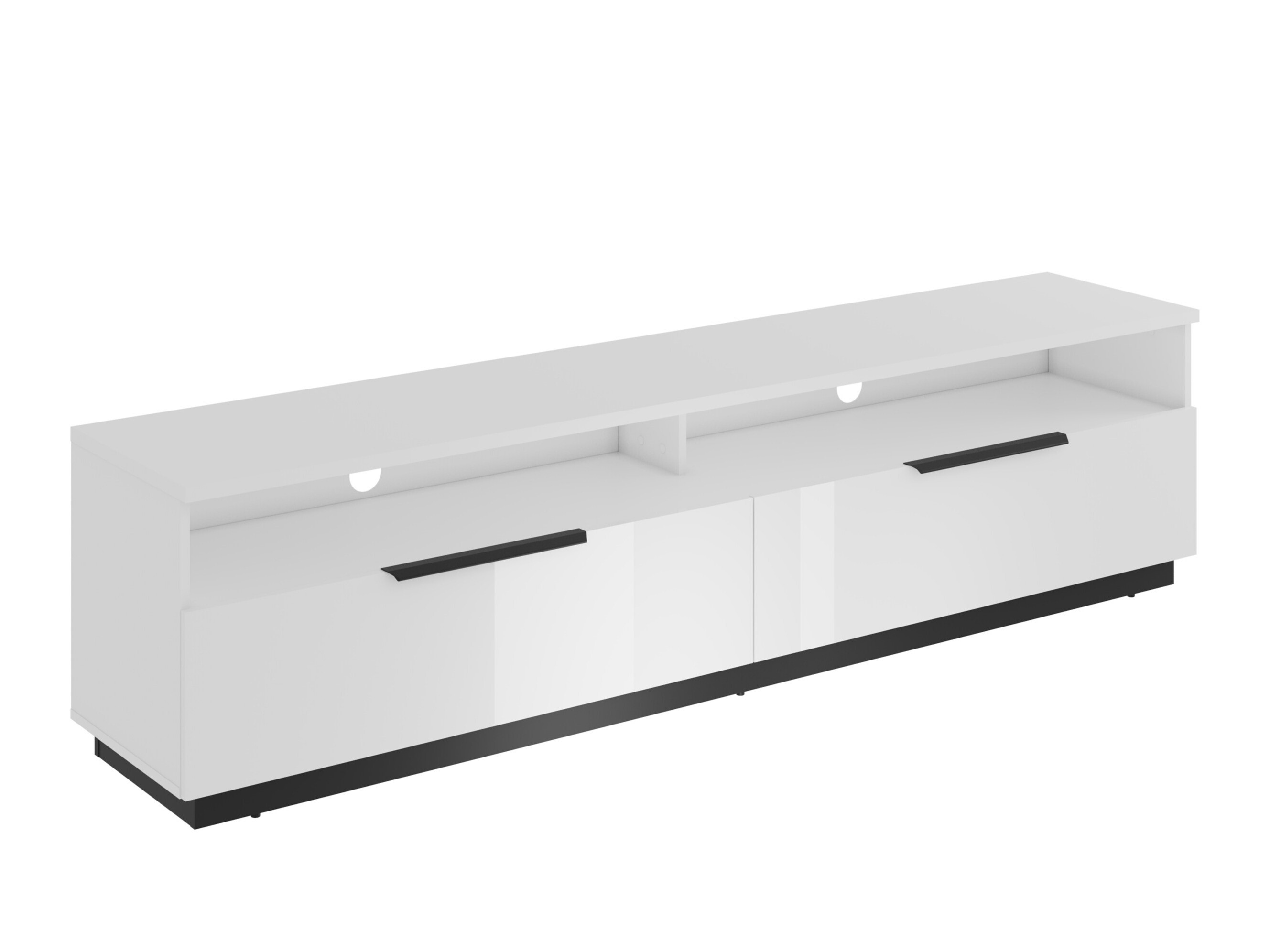 Móvel de TV Talevaro 102 (Branco + Branco brilhante)