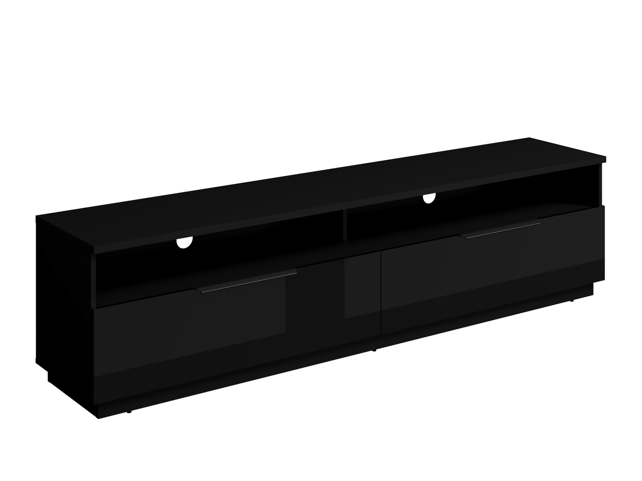 Móvel de TV Talevaro 102 (Preto + Preto brilhante)