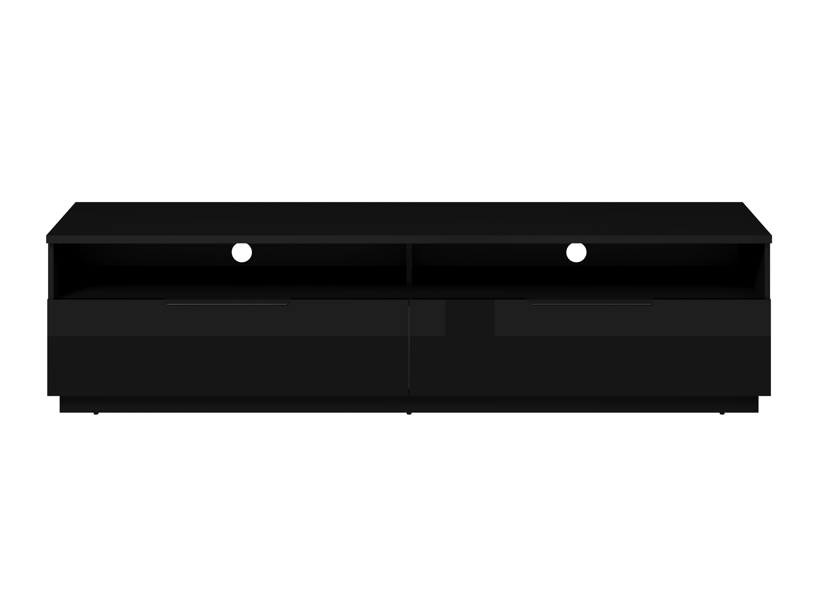 Móvel de TV Talevaro 102 (Preto + Preto brilhante)