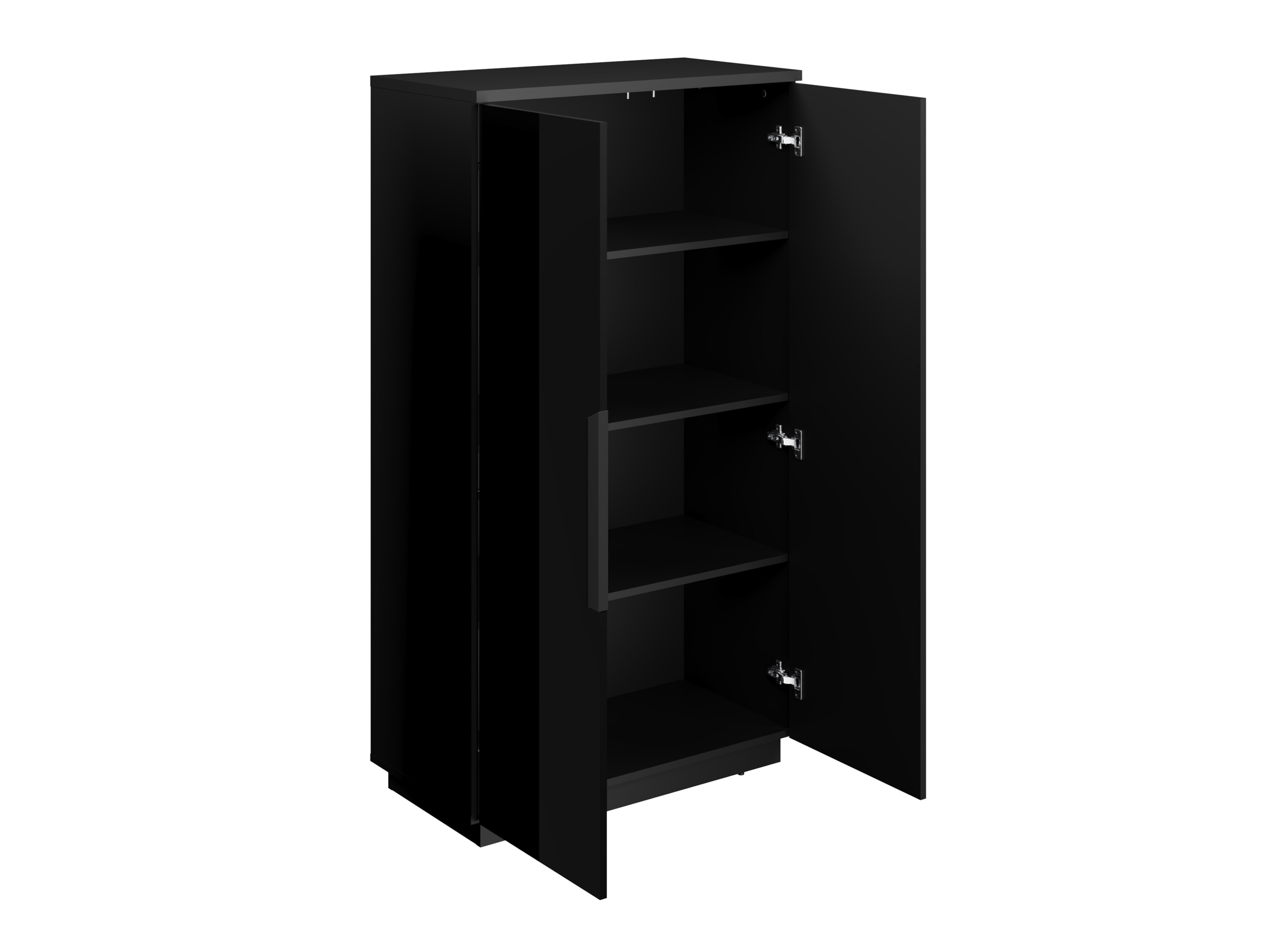 Estante Talevaro 104 (Preto + Preto brilhante)
