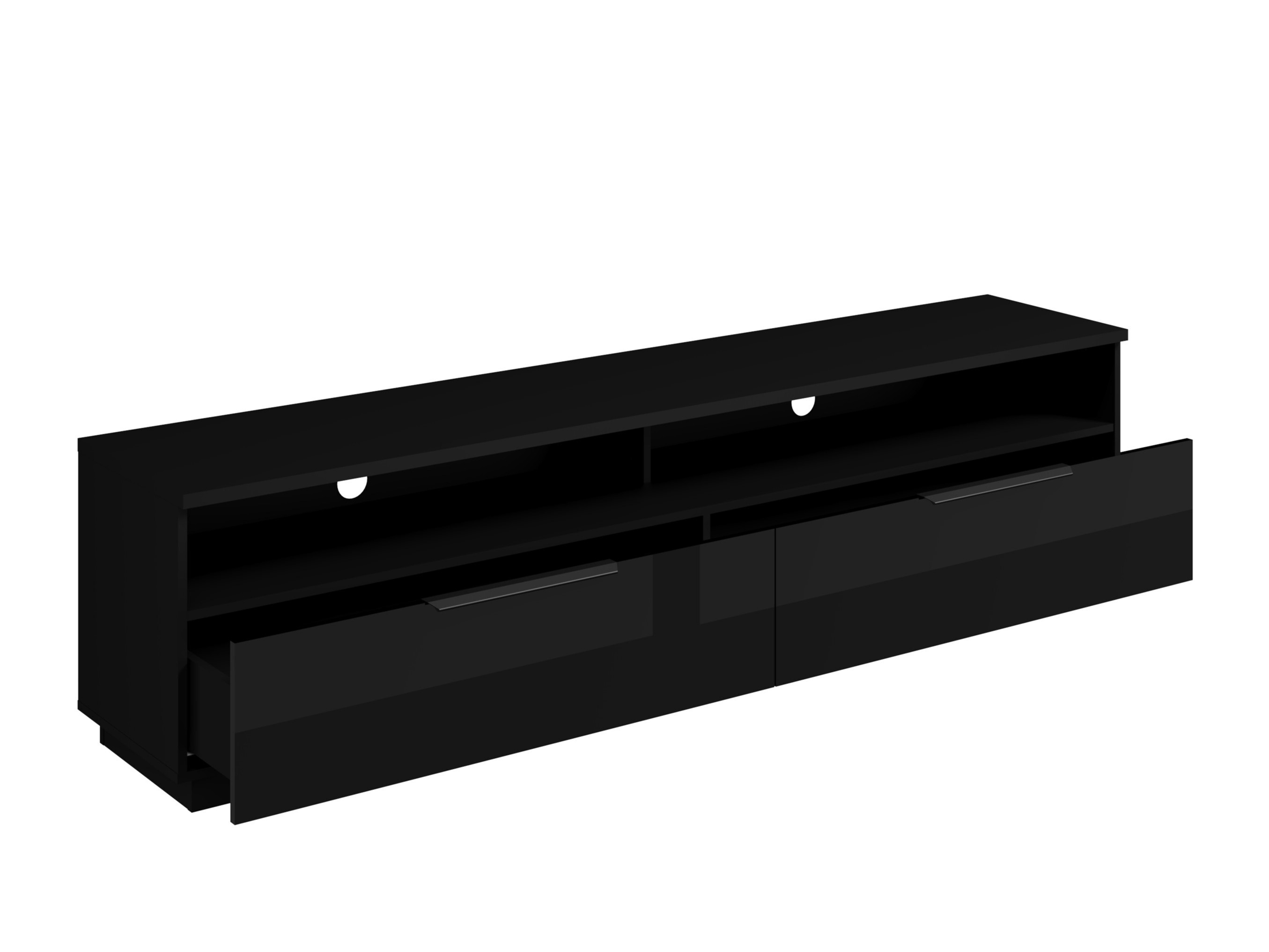 Móvel de TV Talevaro 102 (Preto + Preto brilhante)