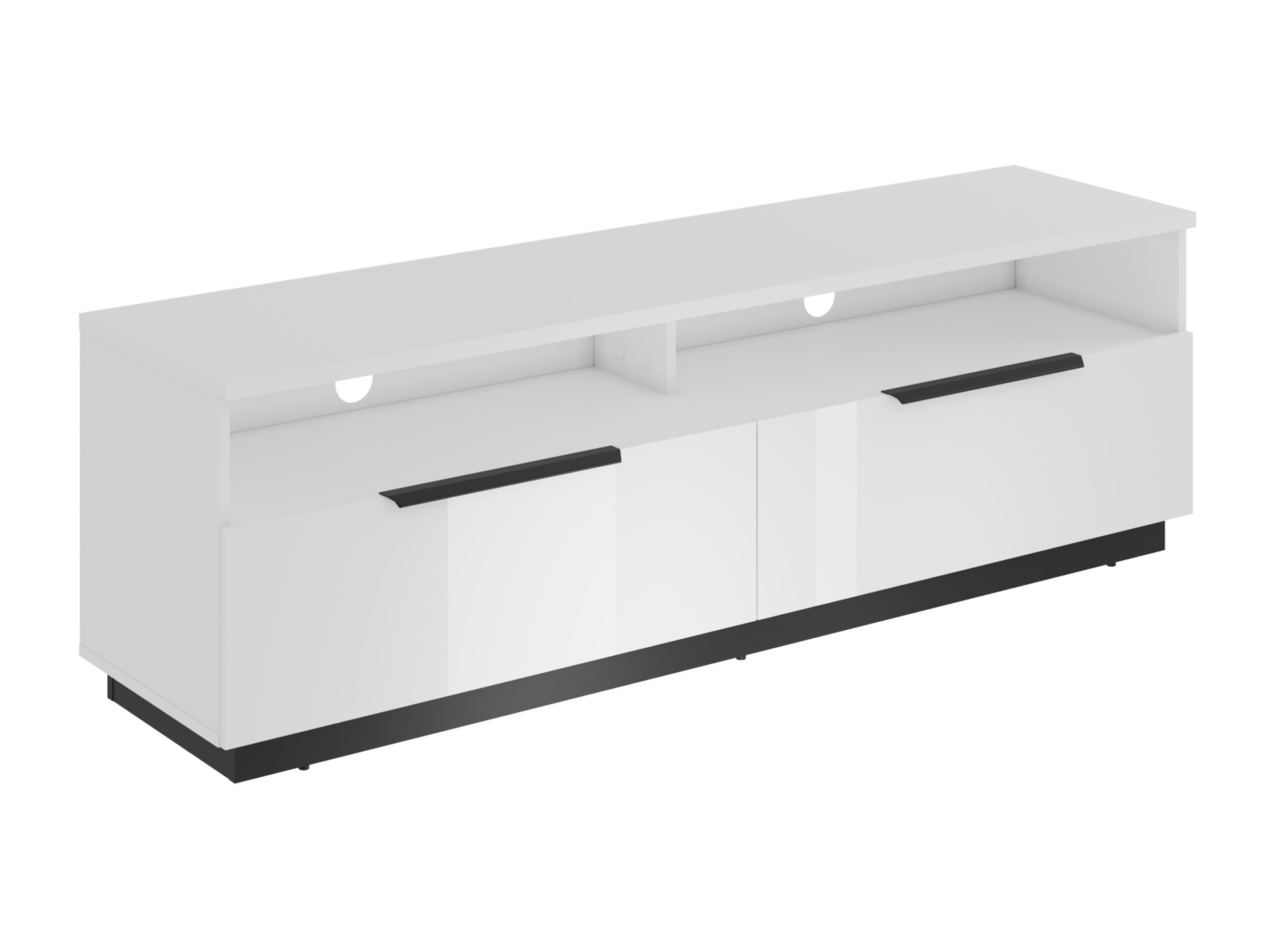 Móvel de TV Talevaro 103 (Branco + Branco brilhante)