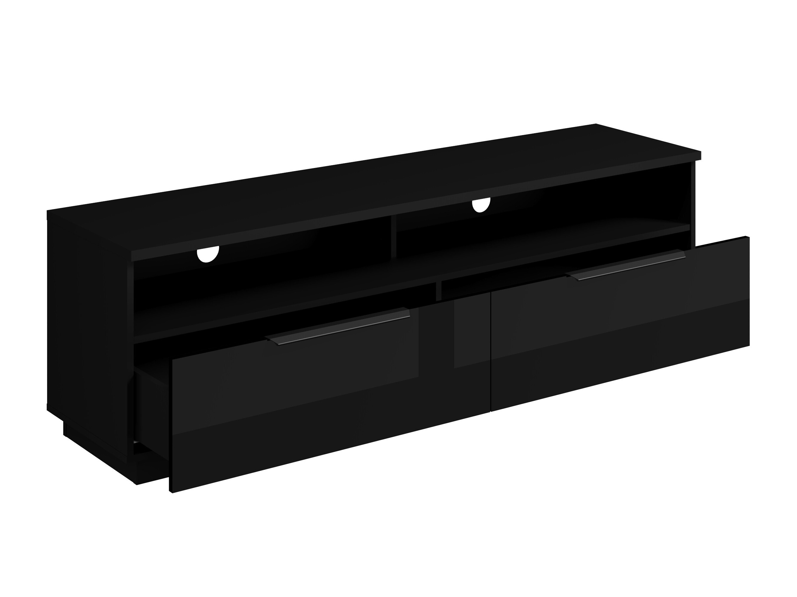 Móvel de TV Talevaro 103 (Preto + Preto brilhante)