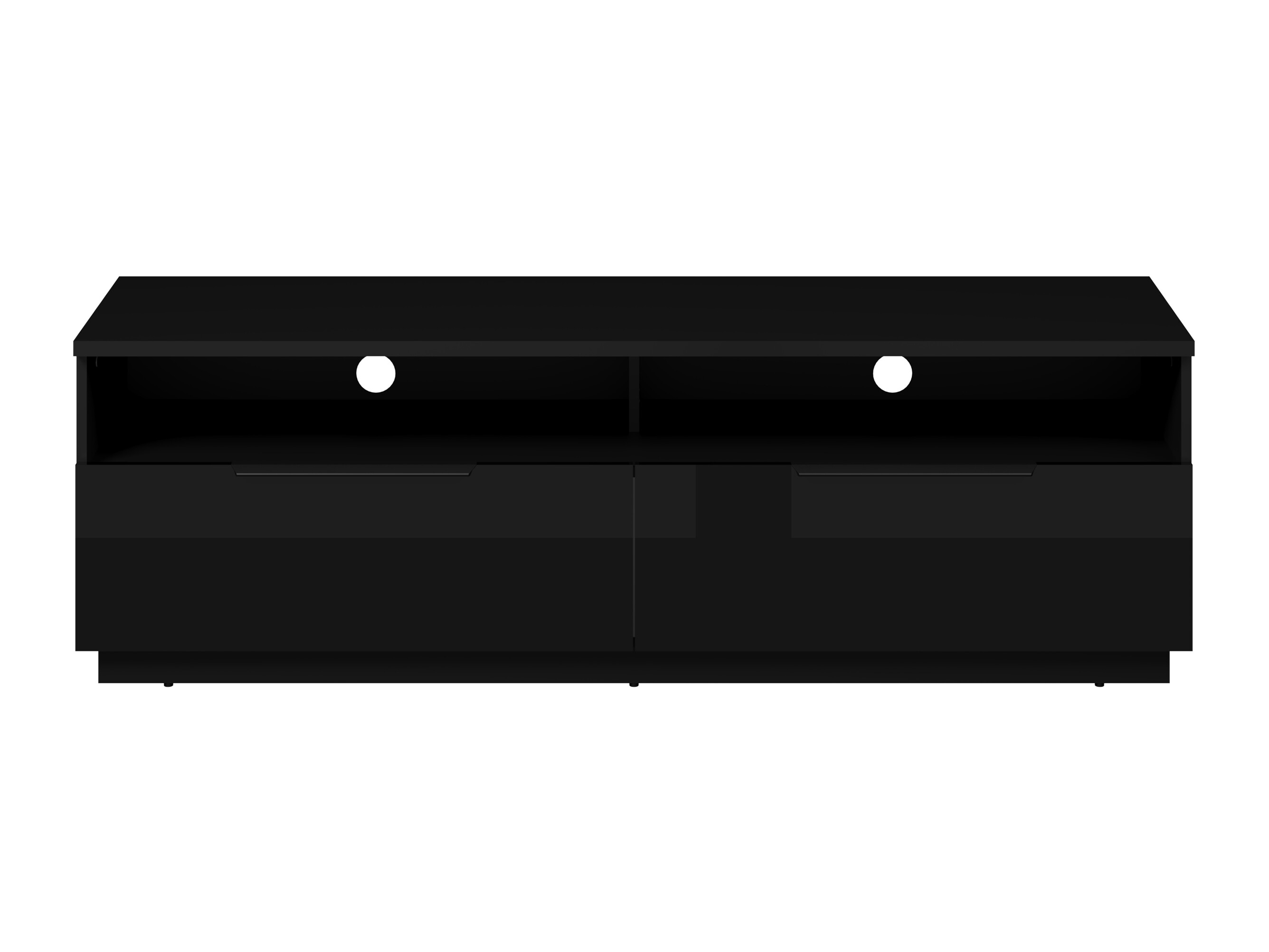 Móvel de TV Talevaro 103 (Preto + Preto brilhante)